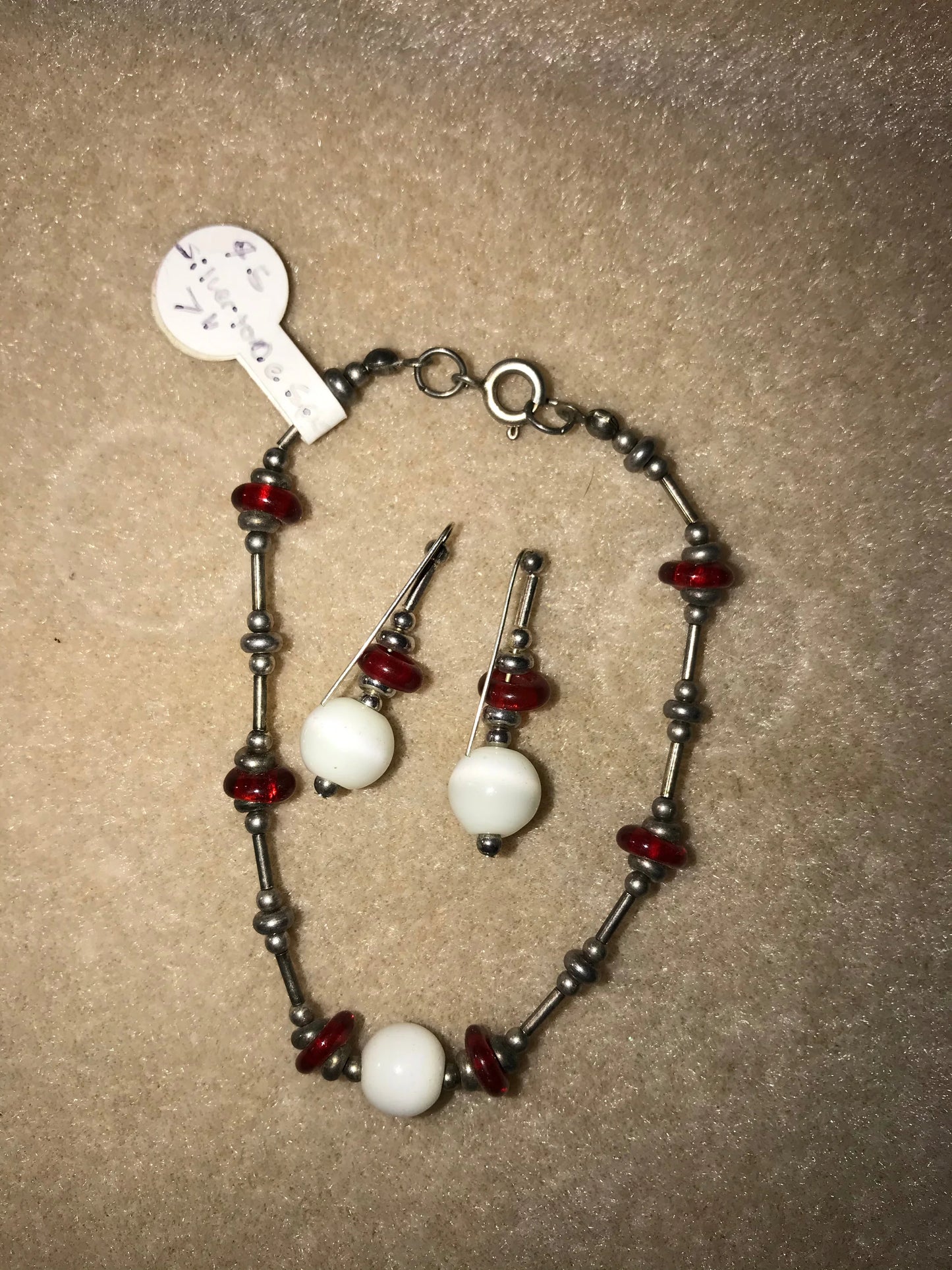 7" long Bracelet and matching Earrings set