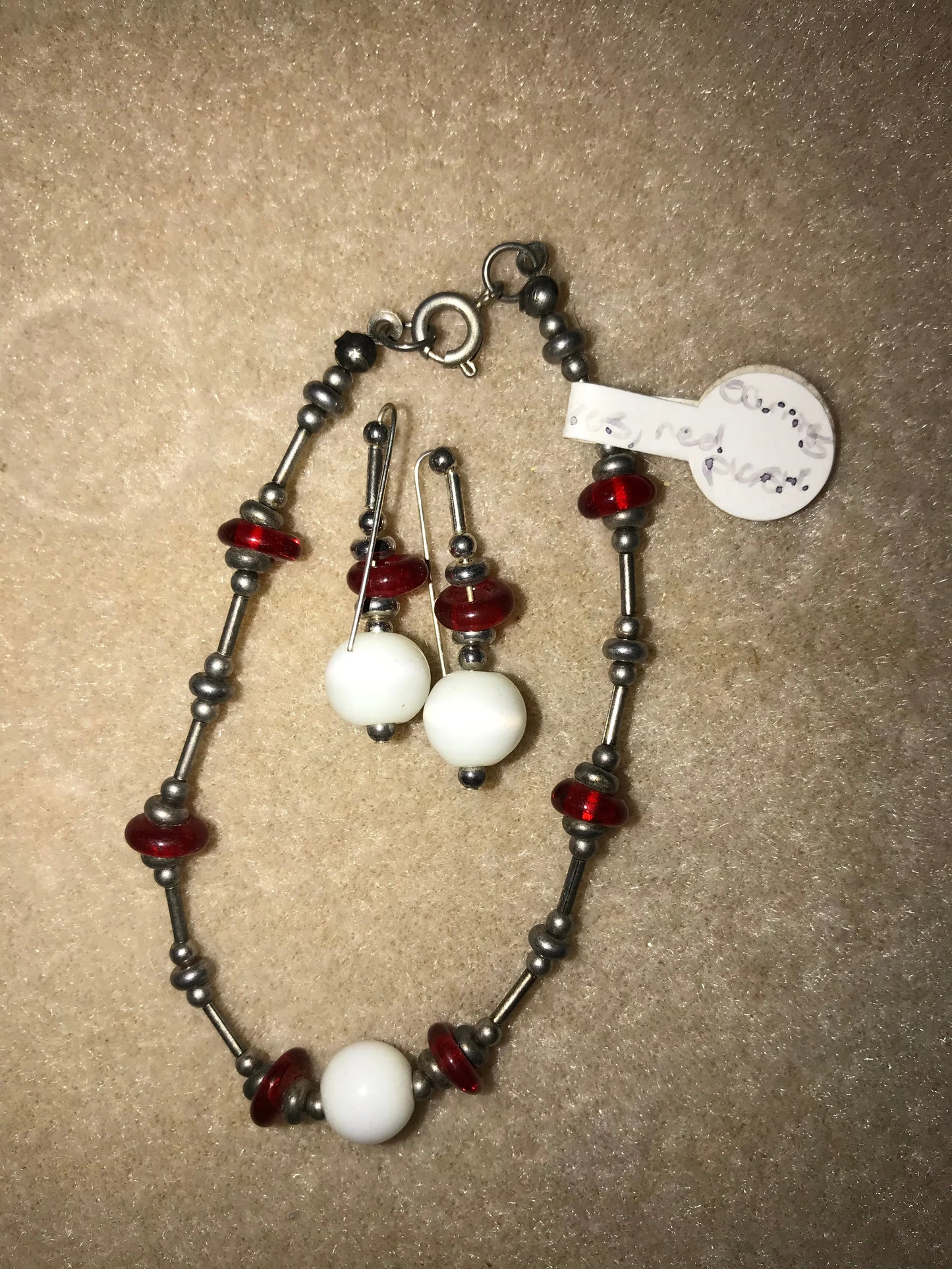 7" long Bracelet and matching Earrings set