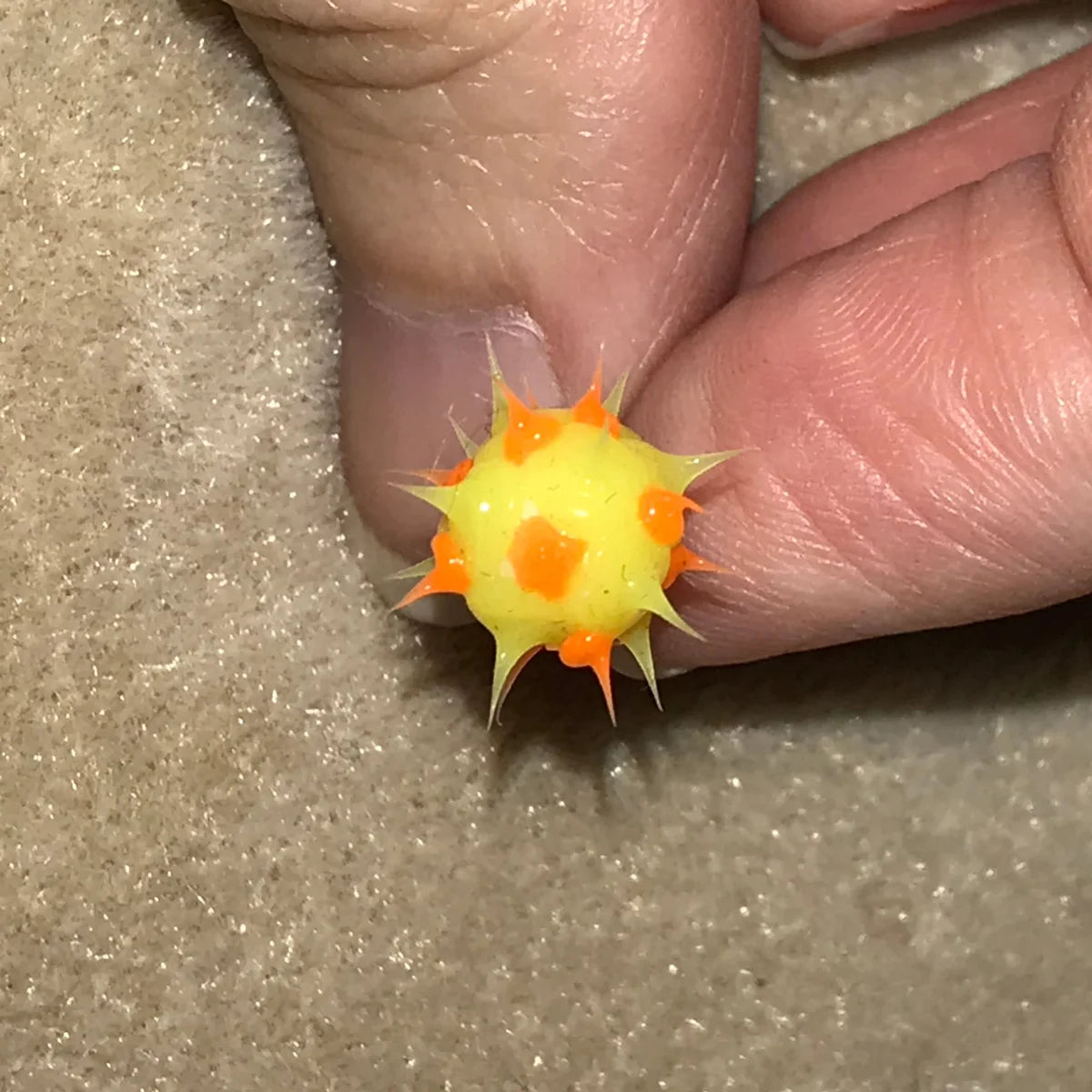 14 Gauge Yellow and Orange Silicone 8mm Tickler Tongue Ring