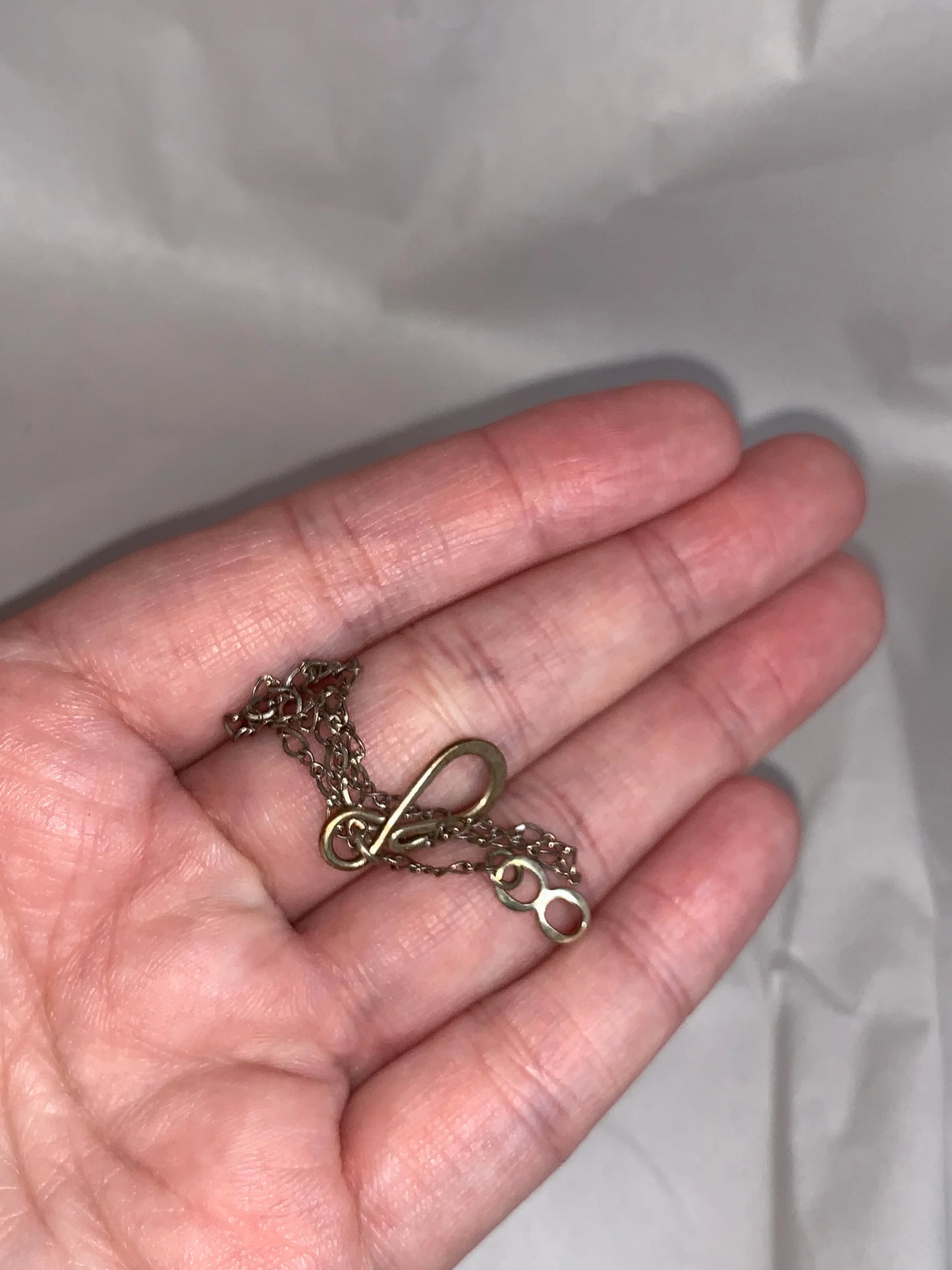 8 1/2" Long Sterling Silver Figure 8 Bracelet