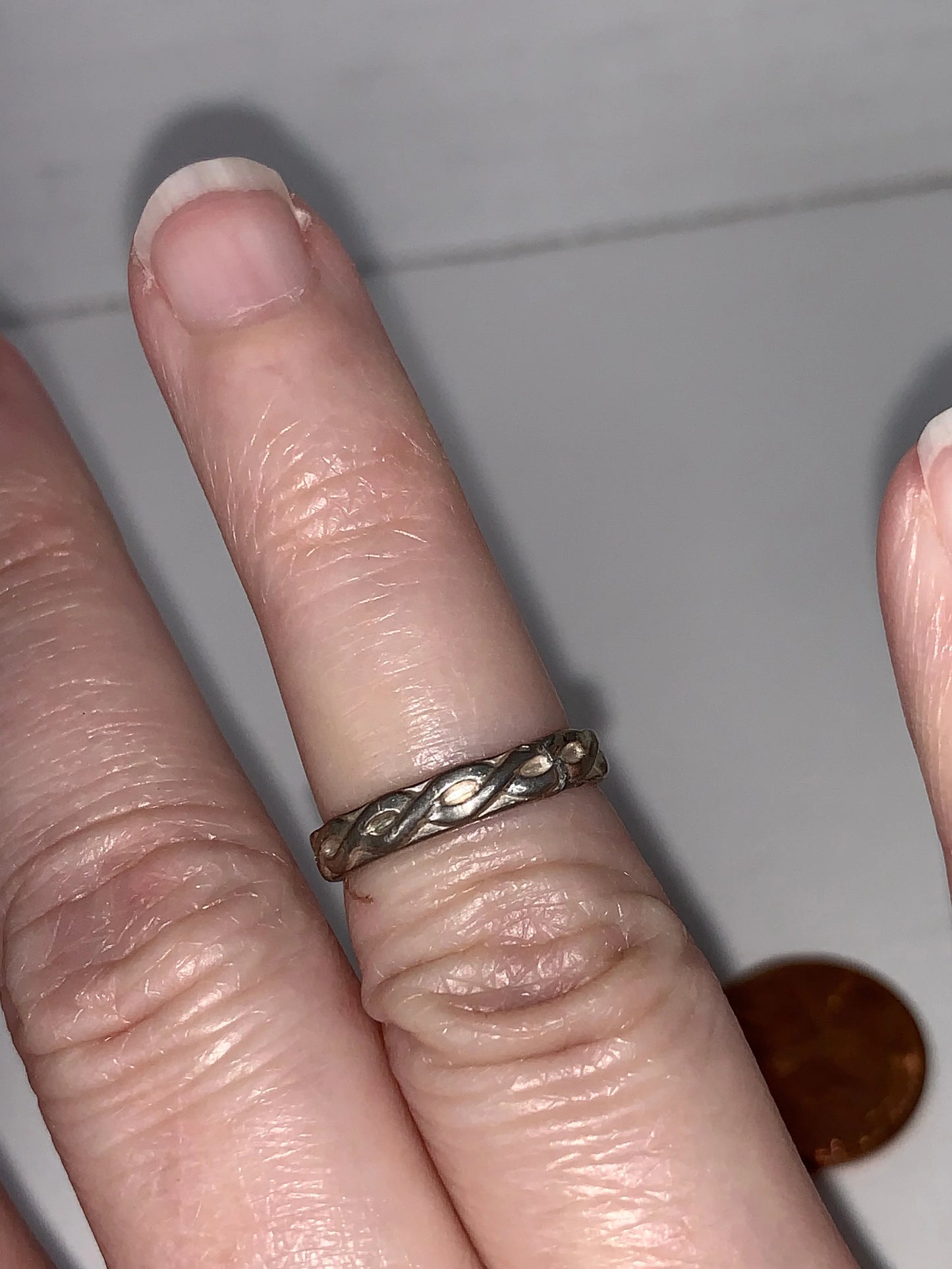 3.1mm Sterling Silver Celtic Ring, Size 3 1/4