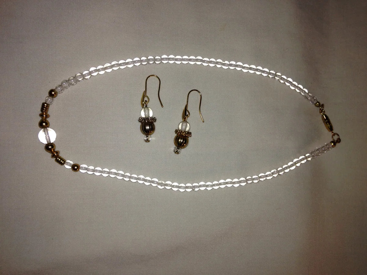 14 3/4" Necklace With Matching Earrings