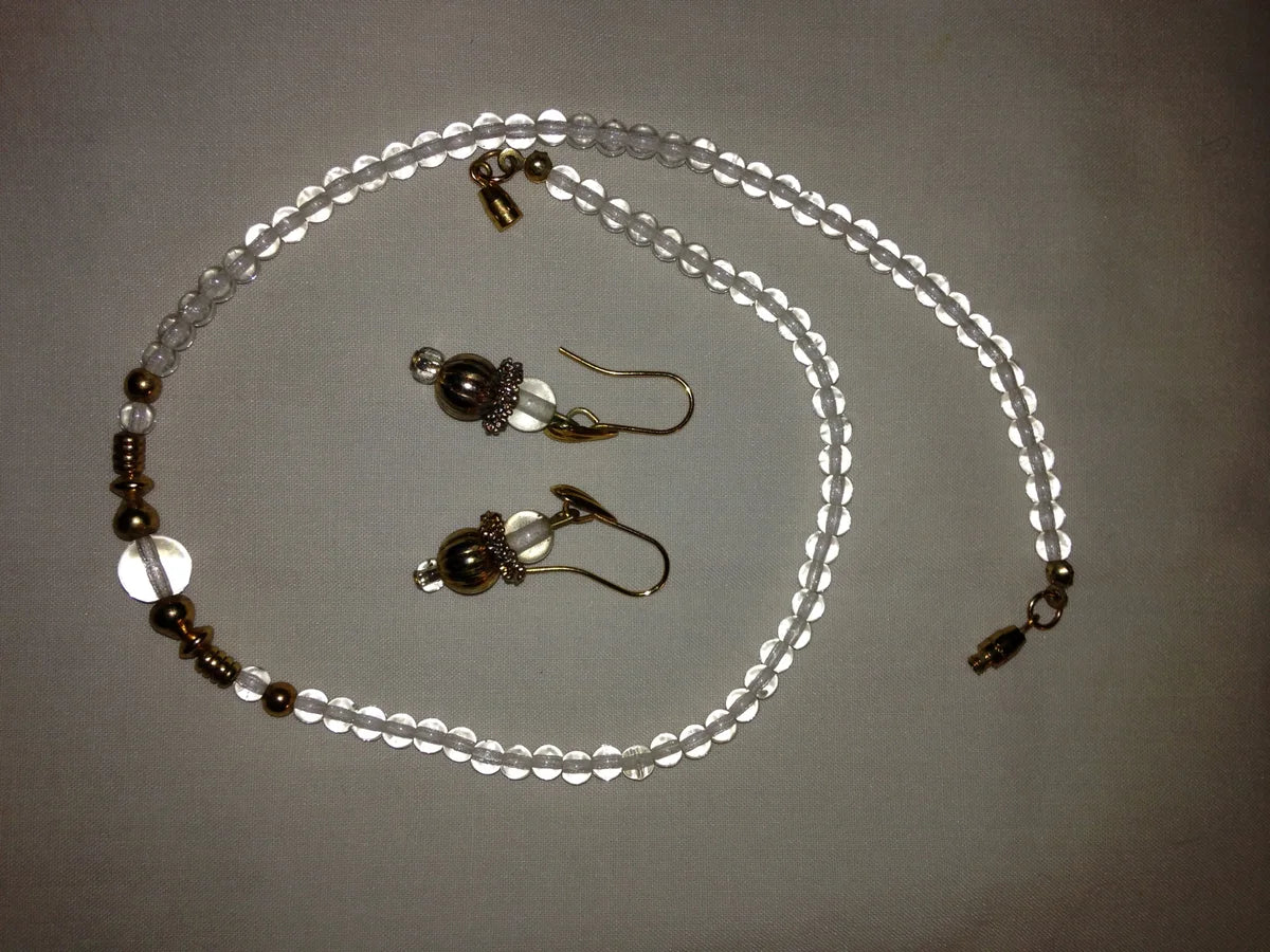 14 3/4" Necklace With Matching Earrings