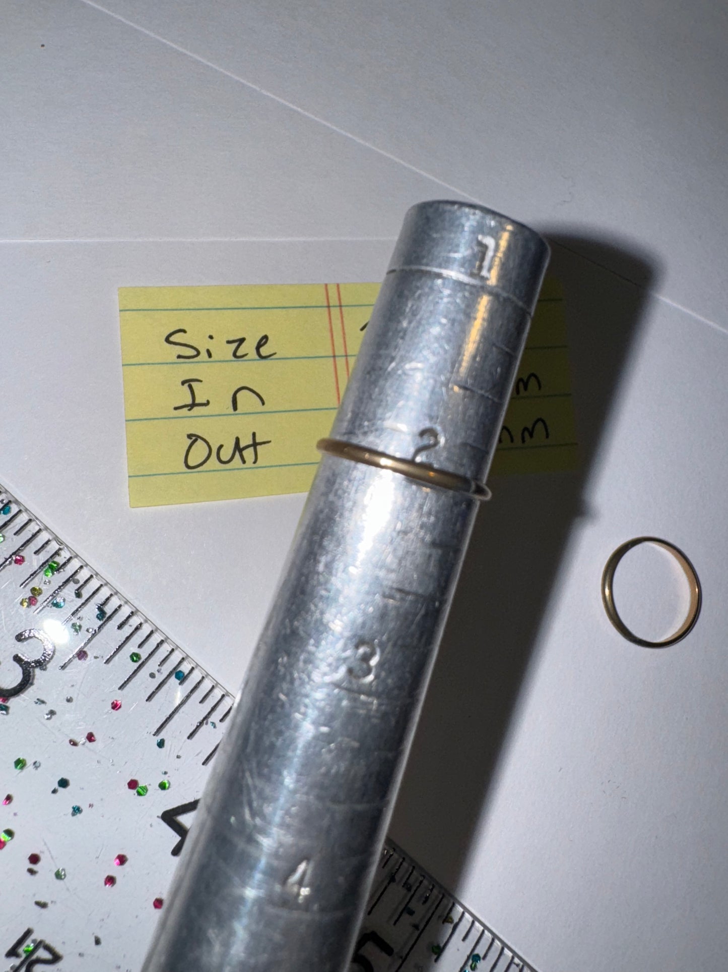 1.33mm Gold Filled Plain Band Ring, Size 2