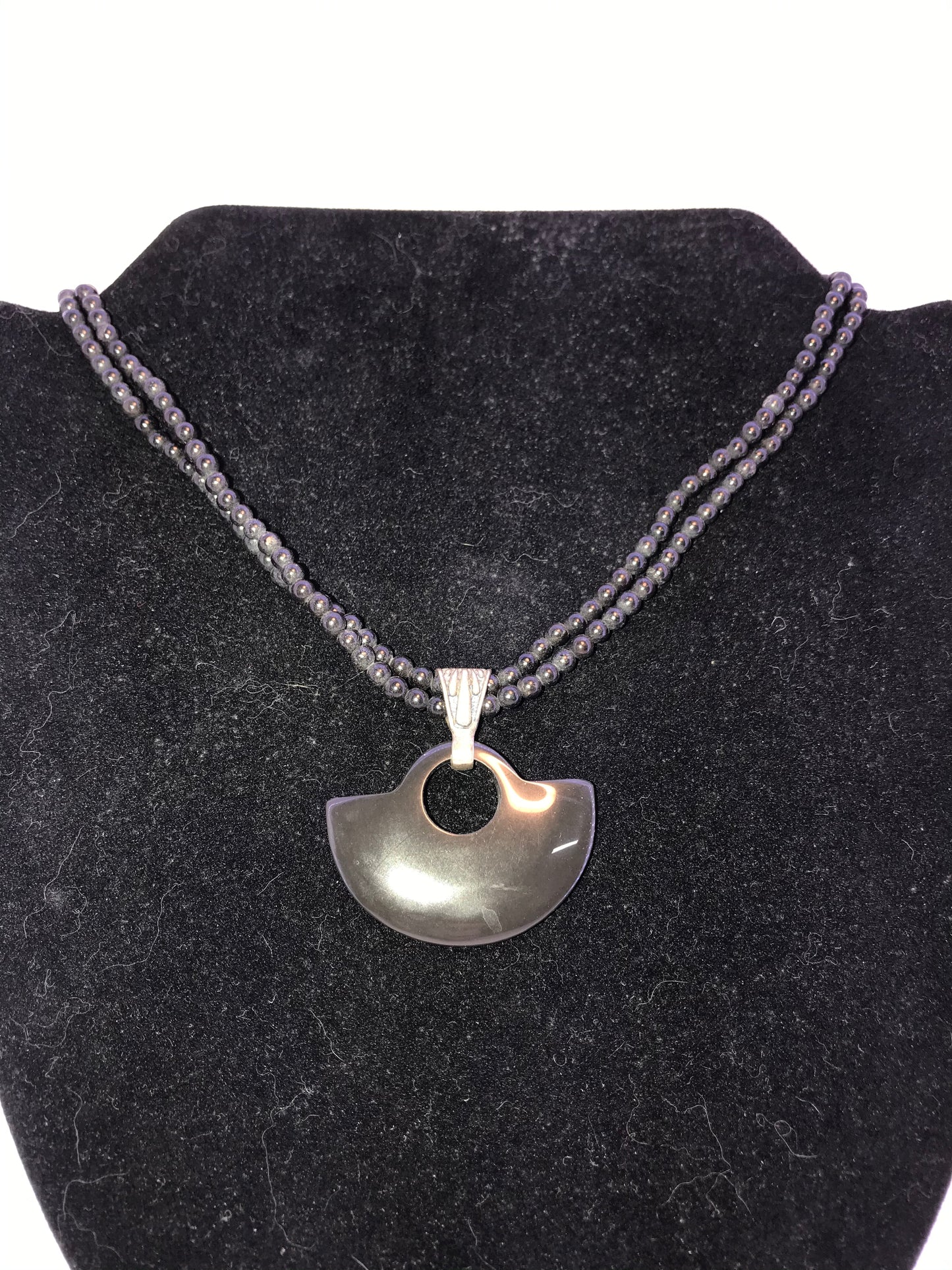 16" Black Obsidian Necklace