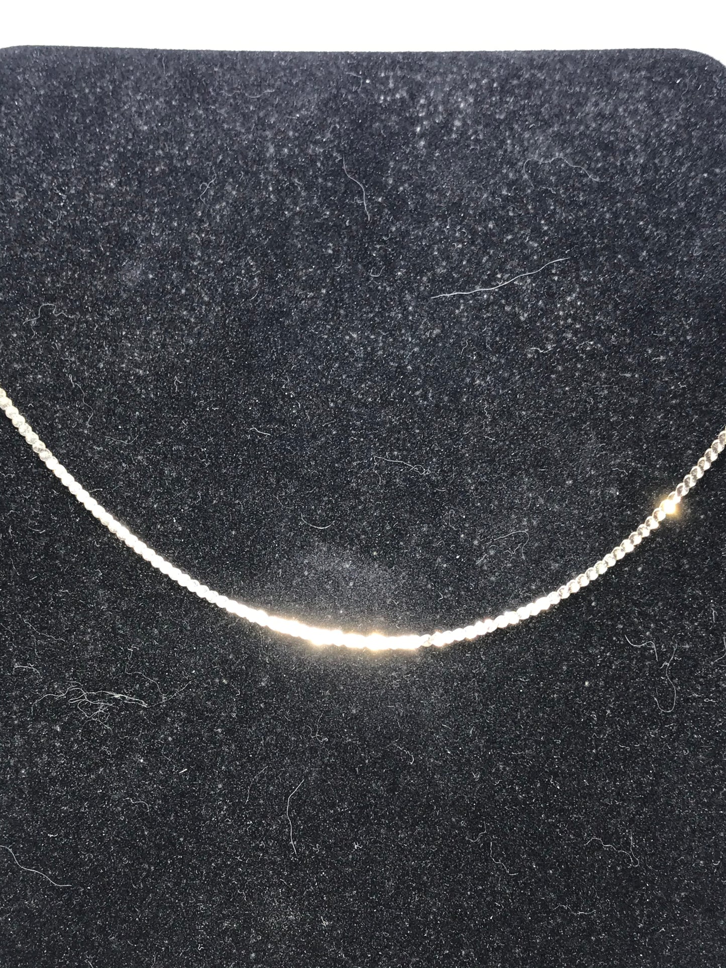 16" 2mm Serpentine Silver Necklace