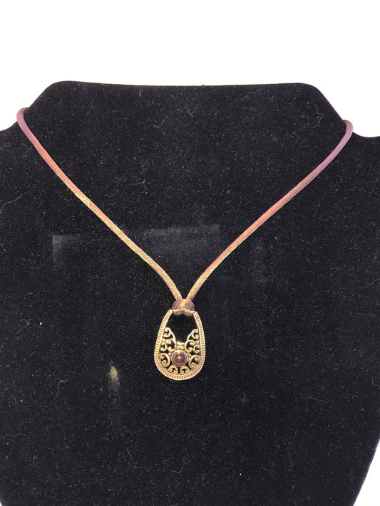 16" Brown Satin Cord Necklace