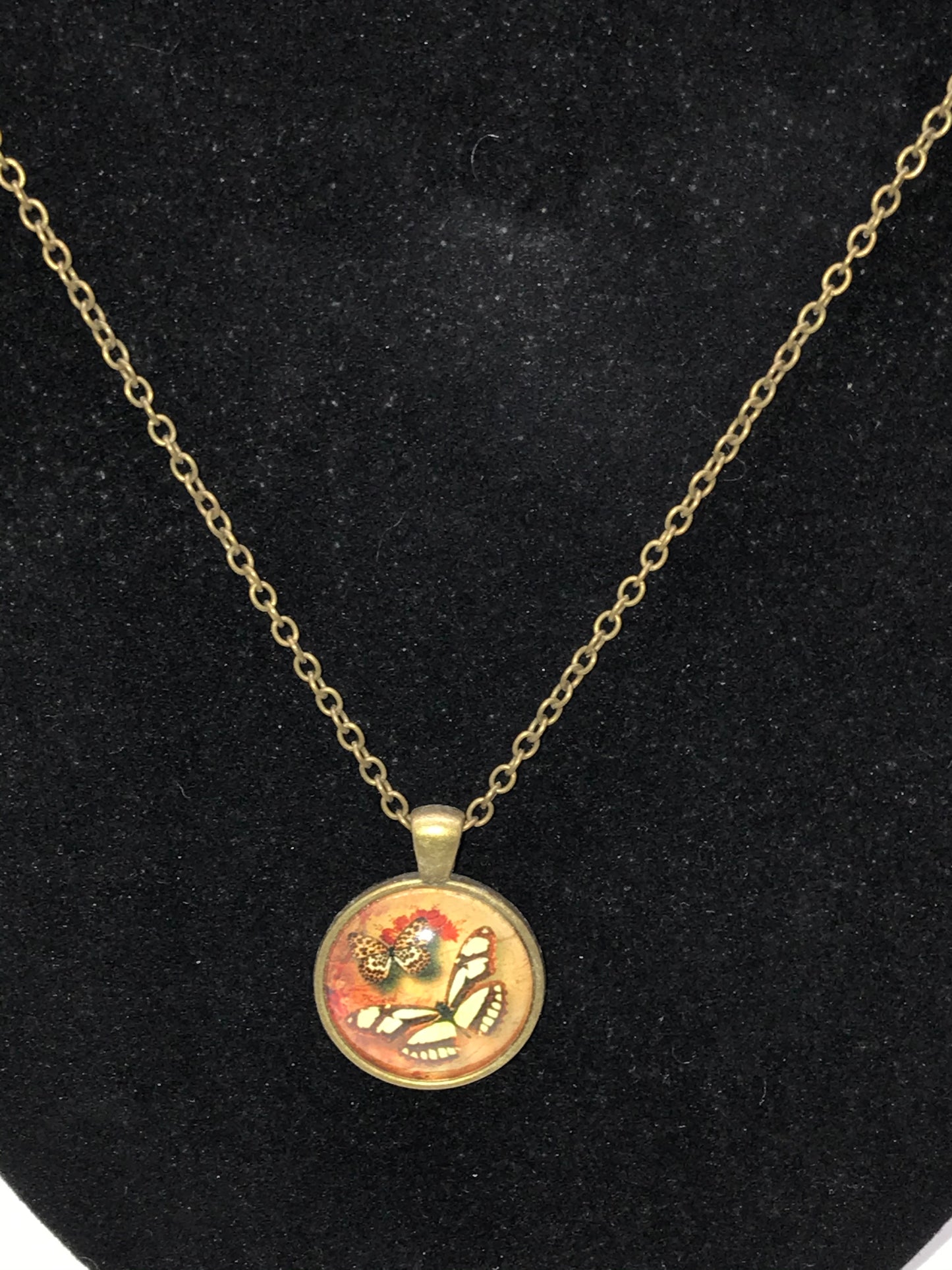 18" Brass Butterfly Cable Chain Necklace