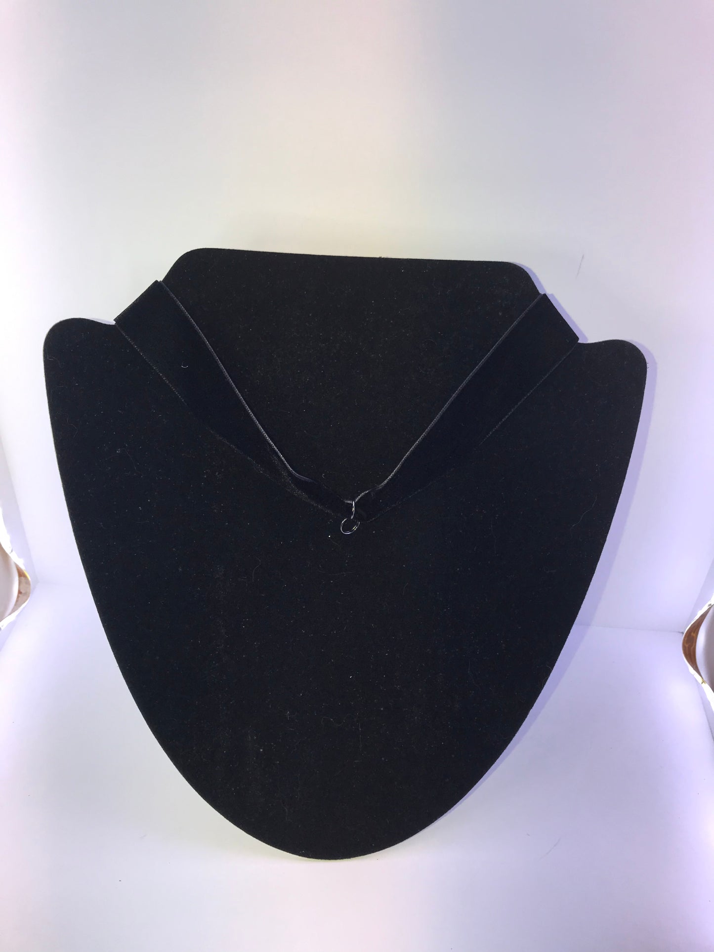 18" long Black Velvet Choker Necklace