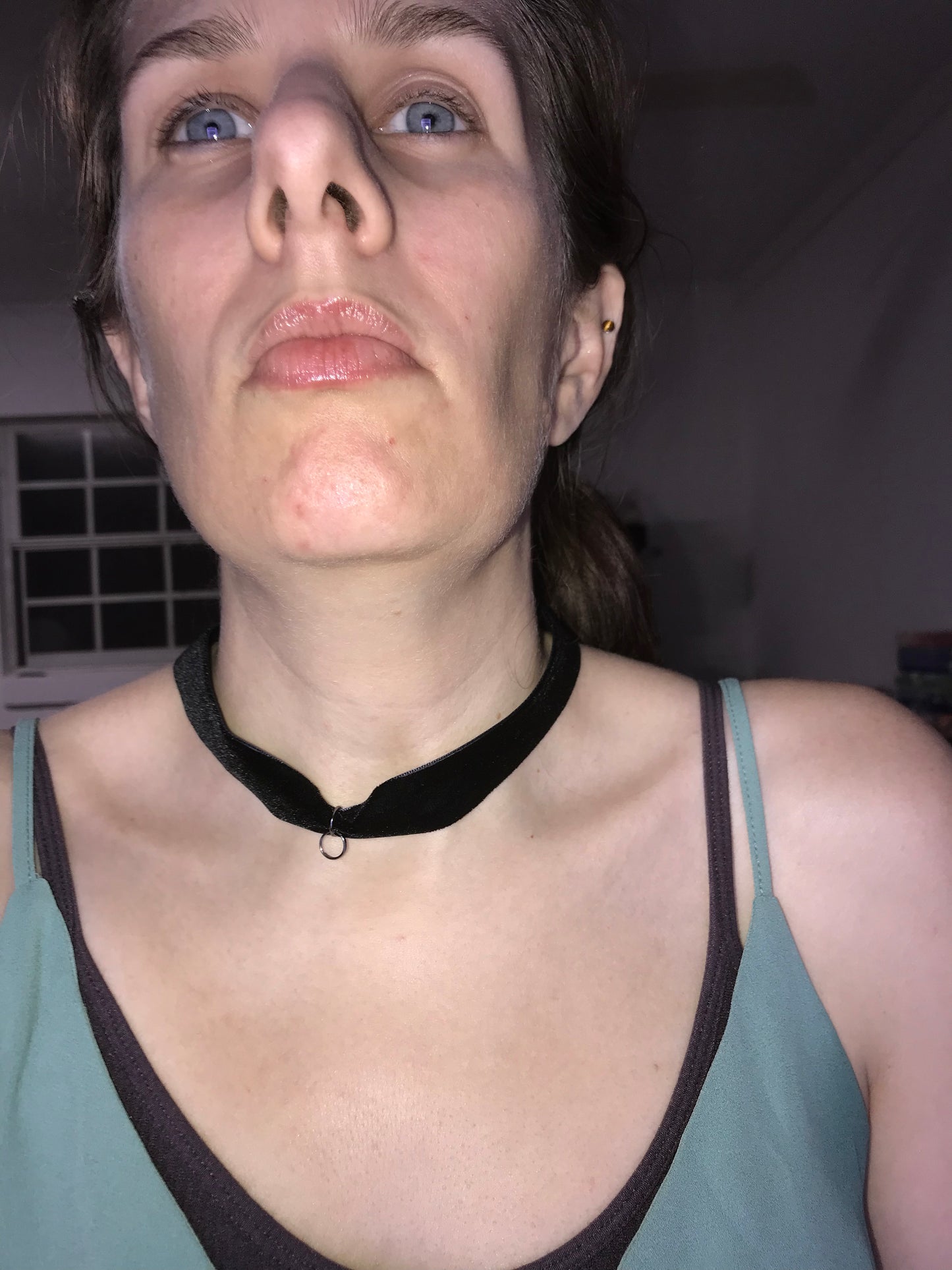 18" long Black Velvet Choker Necklace