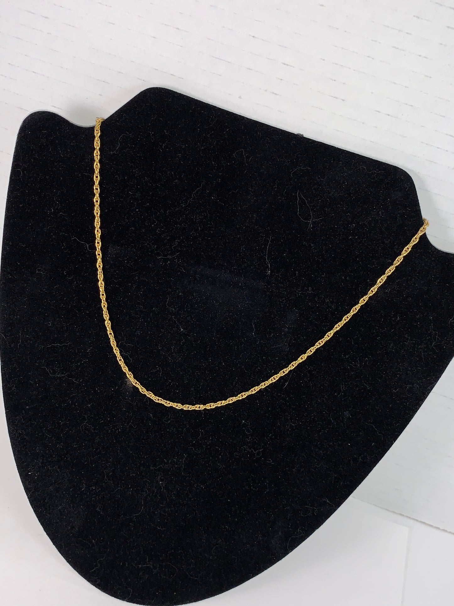 18" 4mm Gold Tone Rope Chain Necklace
