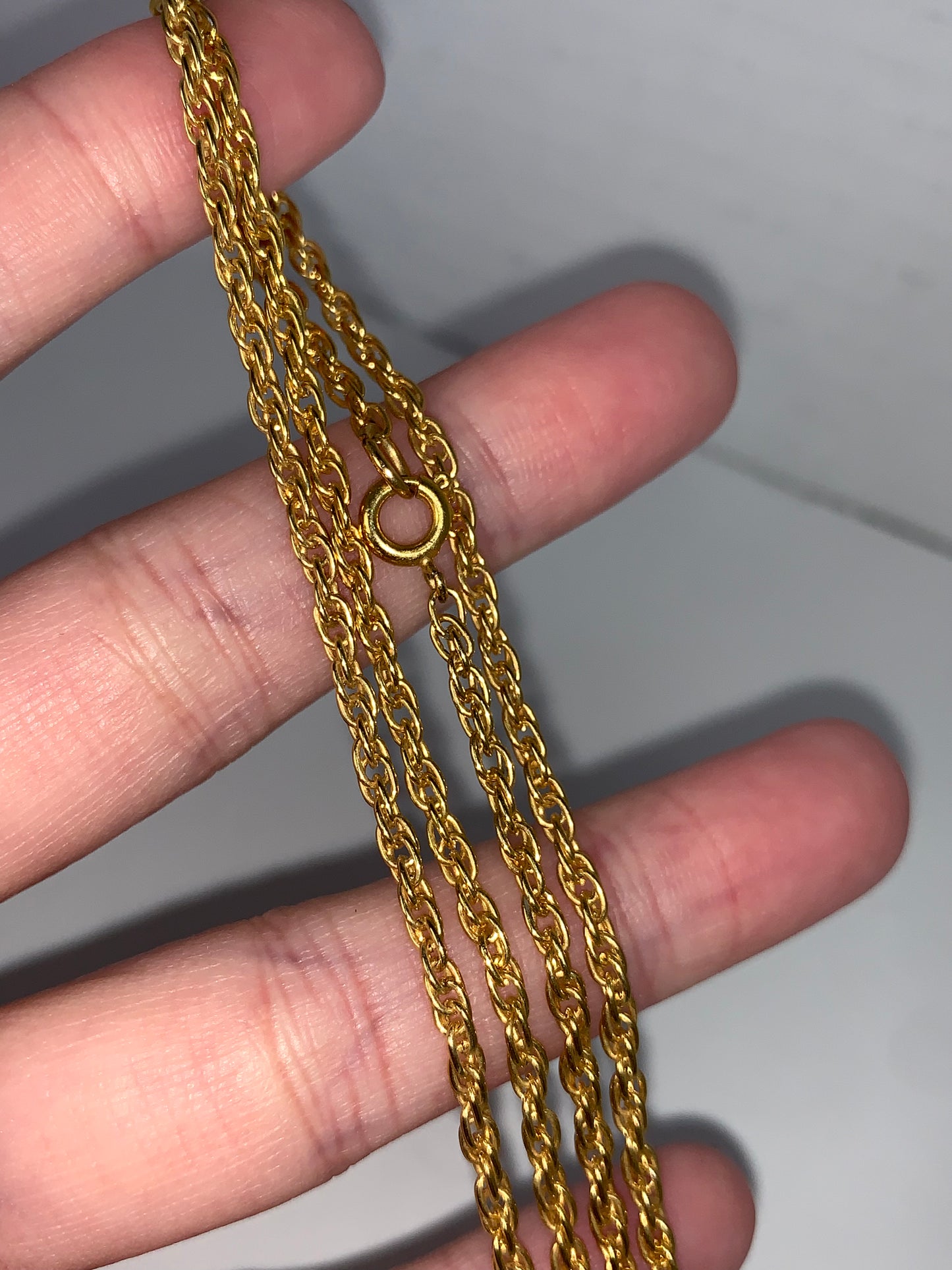 18" 4mm Gold Tone Rope Chain Necklace