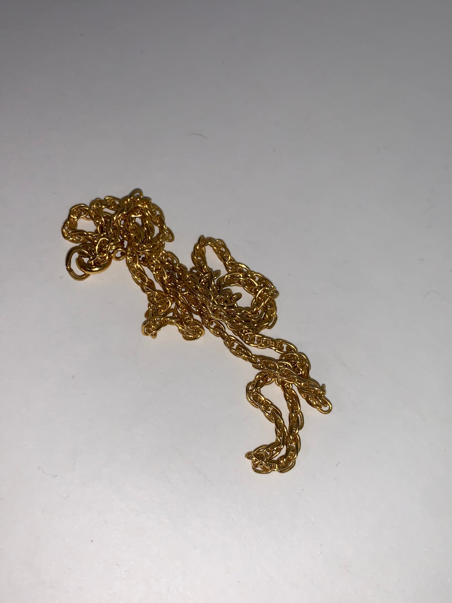 18" 4mm Gold Tone Rope Chain Necklace