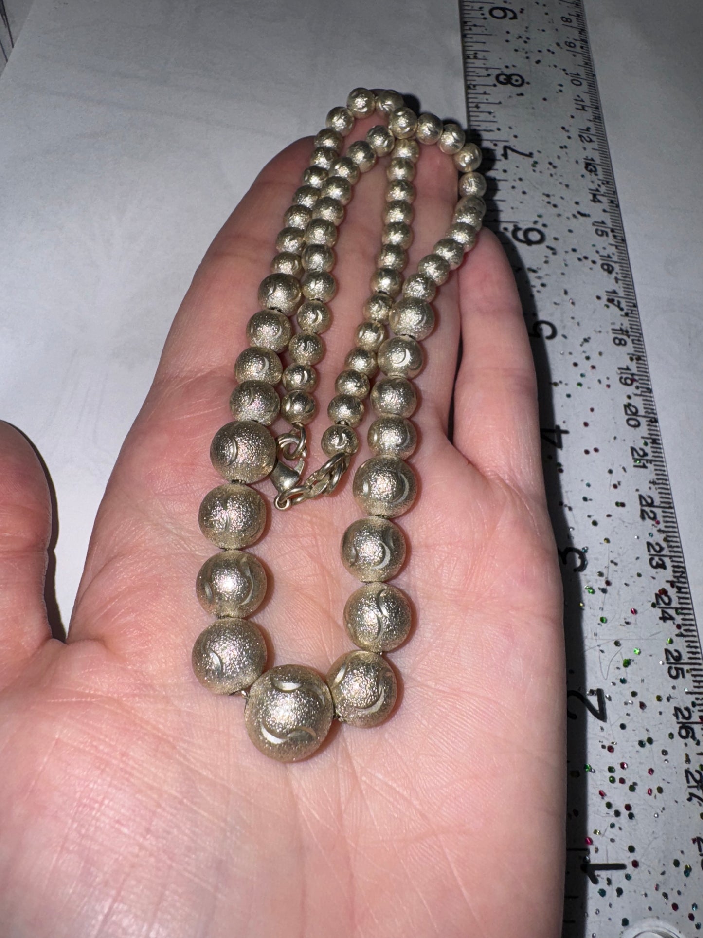 18 1/2" Stardust Design Ball Necklace
