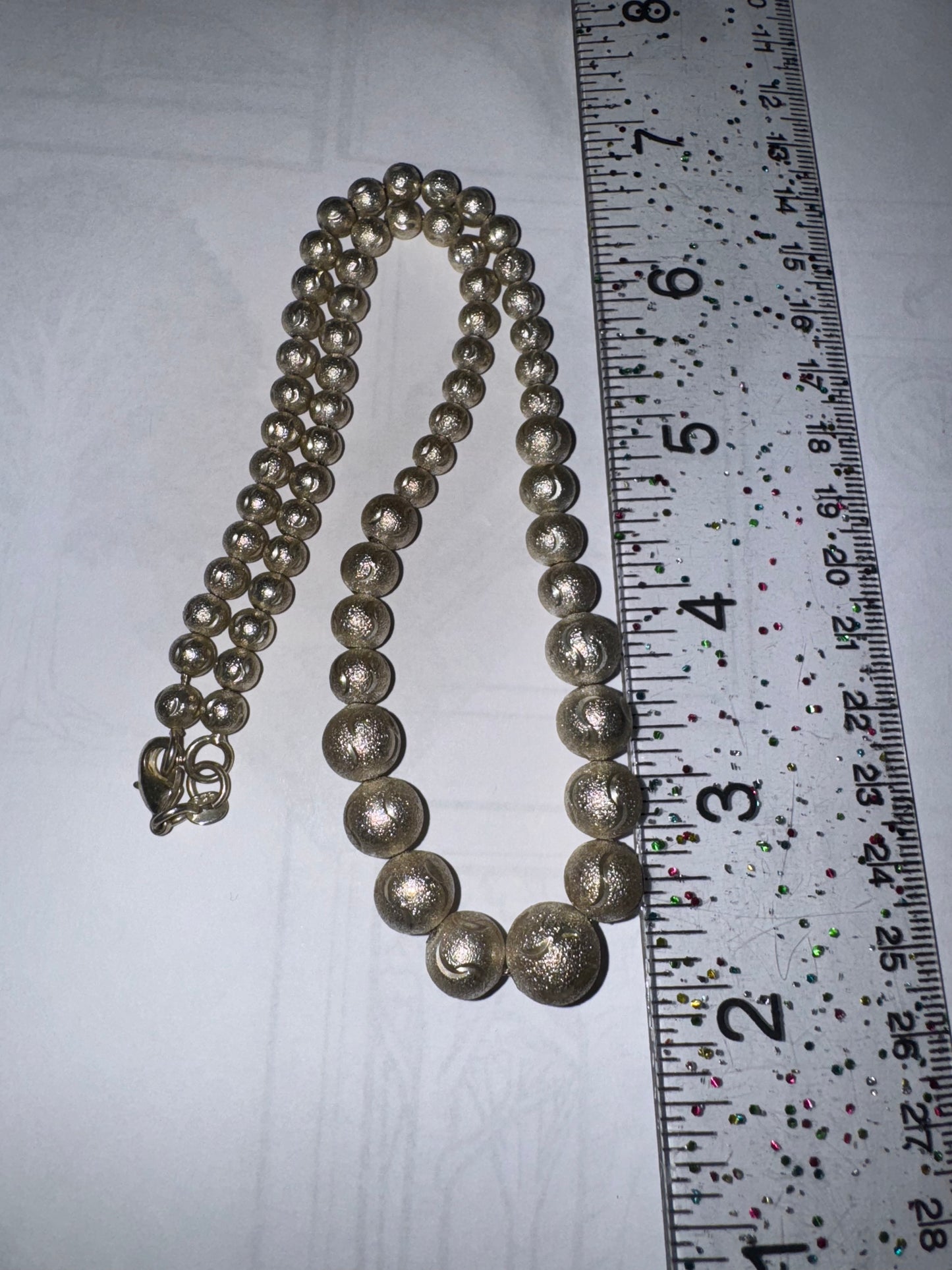 18 1/2" Stardust Design Ball Necklace
