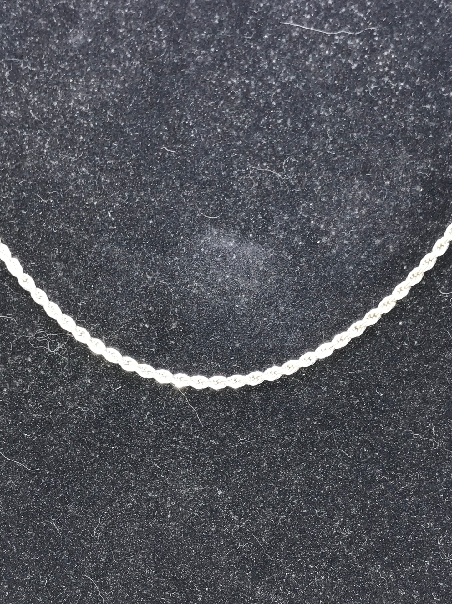 18" 3mm Silver Rope Chain Necklace
