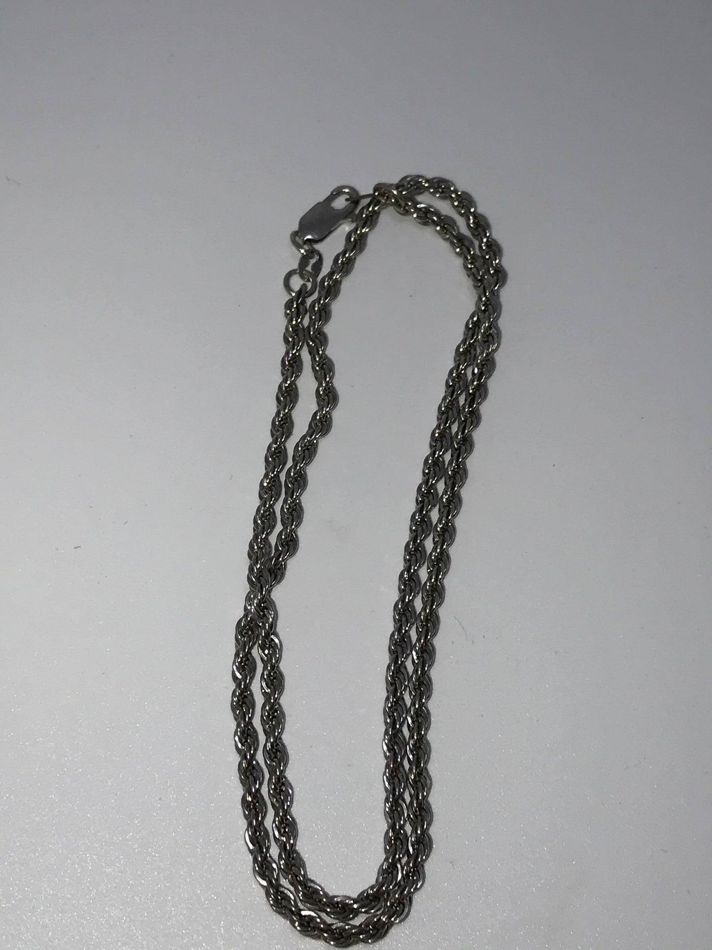 18" 3mm Silver Rope Chain Necklace