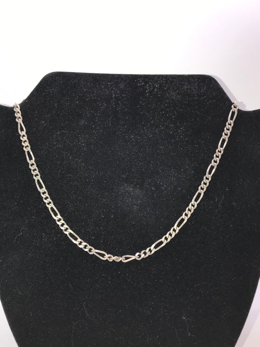 18" Sterling Silver Figaro Chain Necklace
