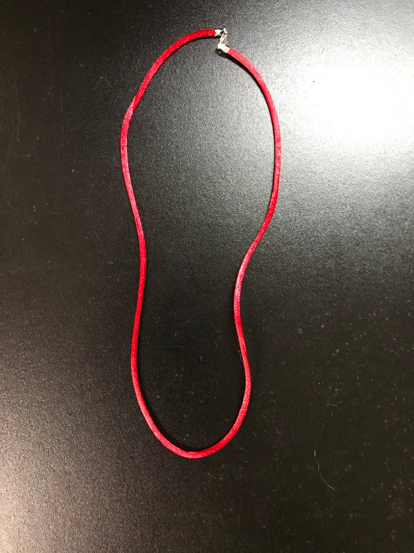 18" Red Satin Cord Necklace