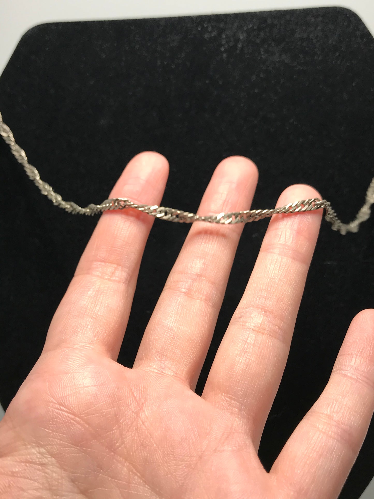 18" Sterling Silver Singapore Necklace