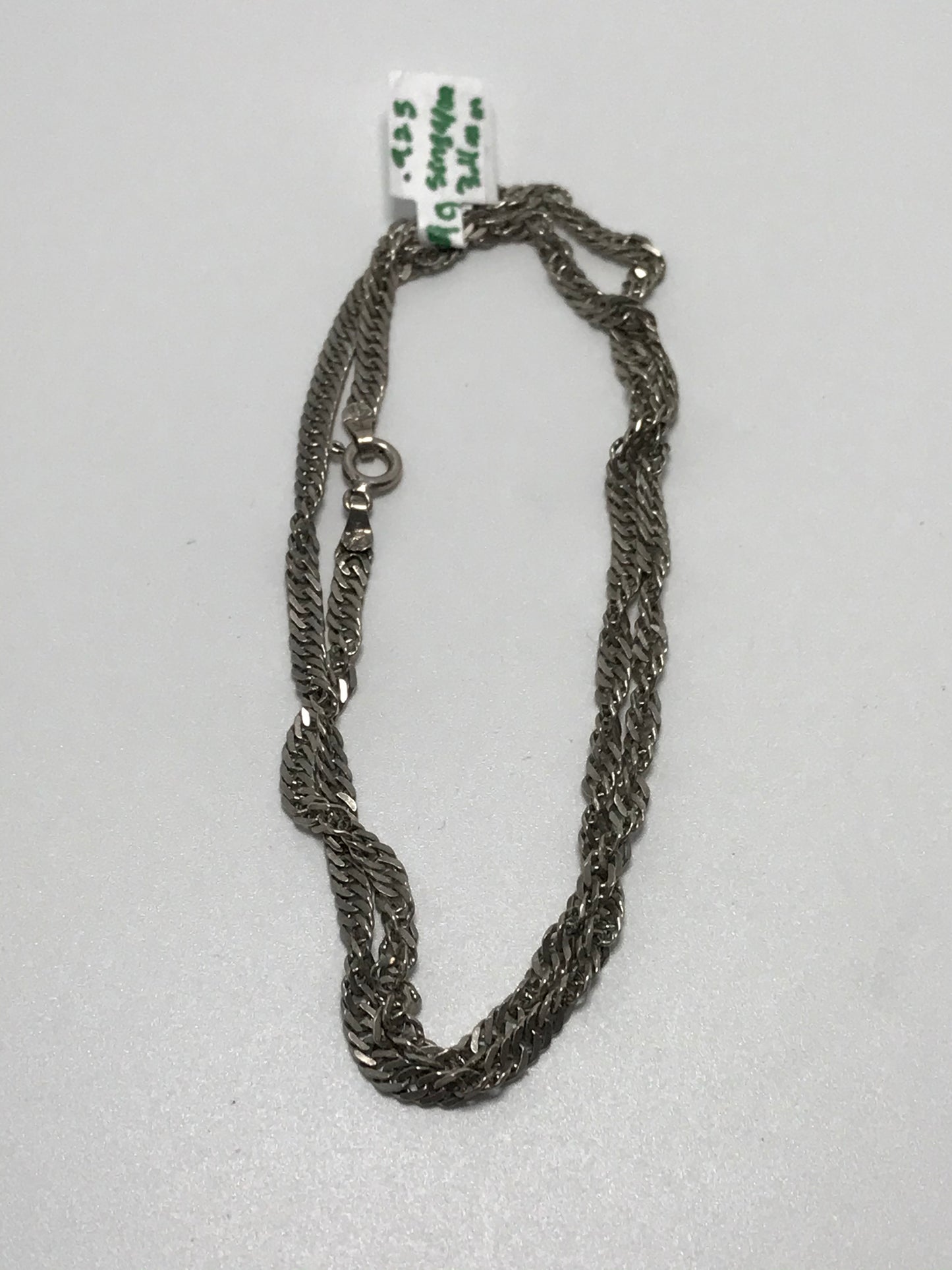 18" Sterling Silver Singapore Necklace