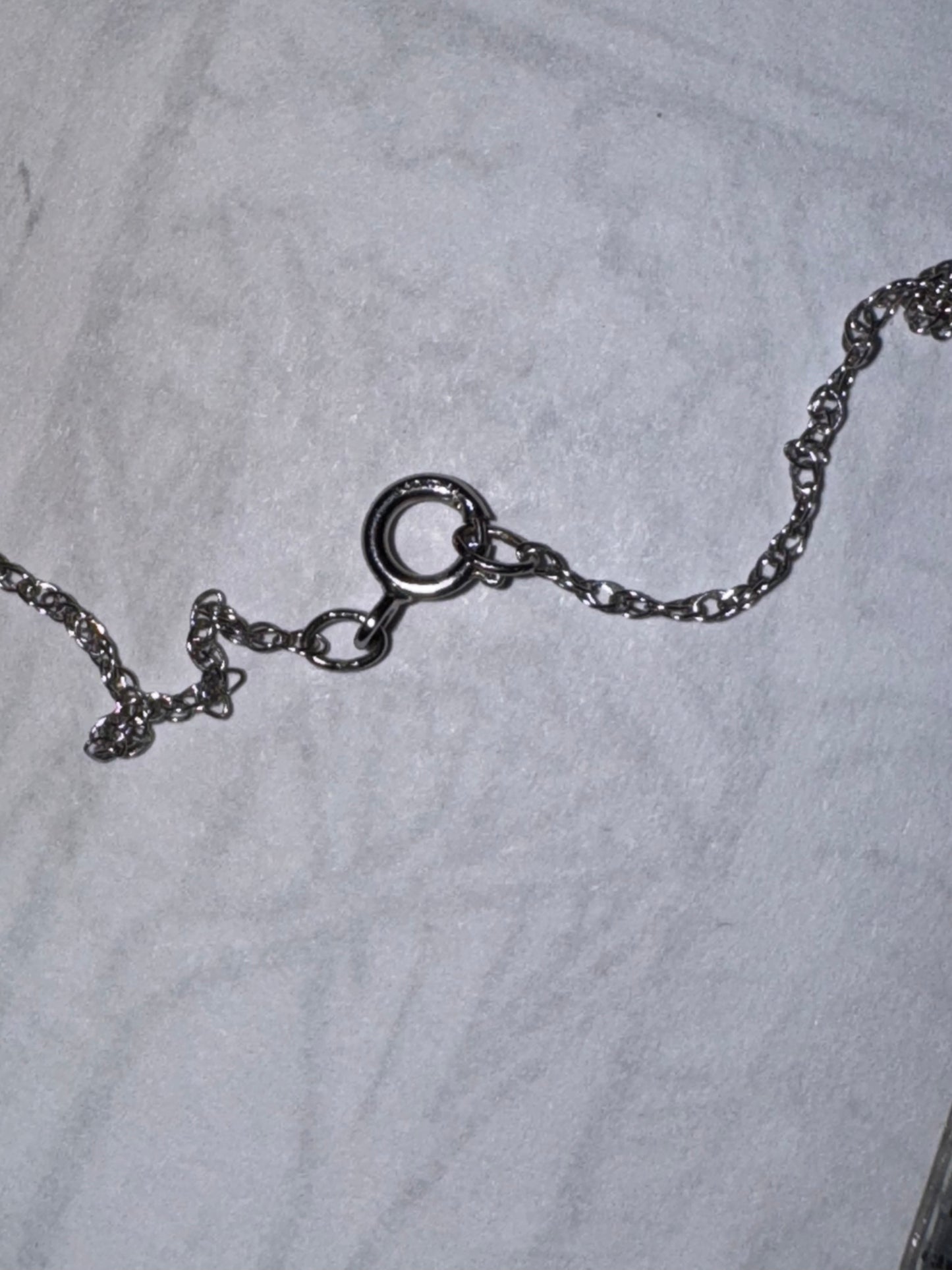 18" Sterling Silver Twisted Rope Chain and Pearl Necklace