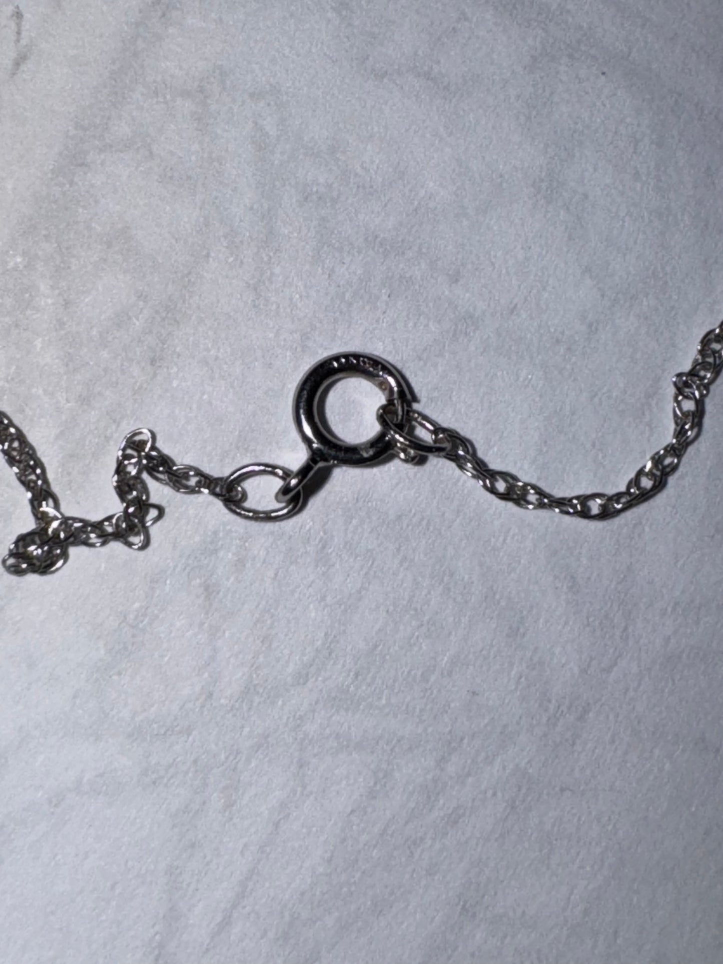 18" Sterling Silver Twisted Rope Chain and Pearl Necklace