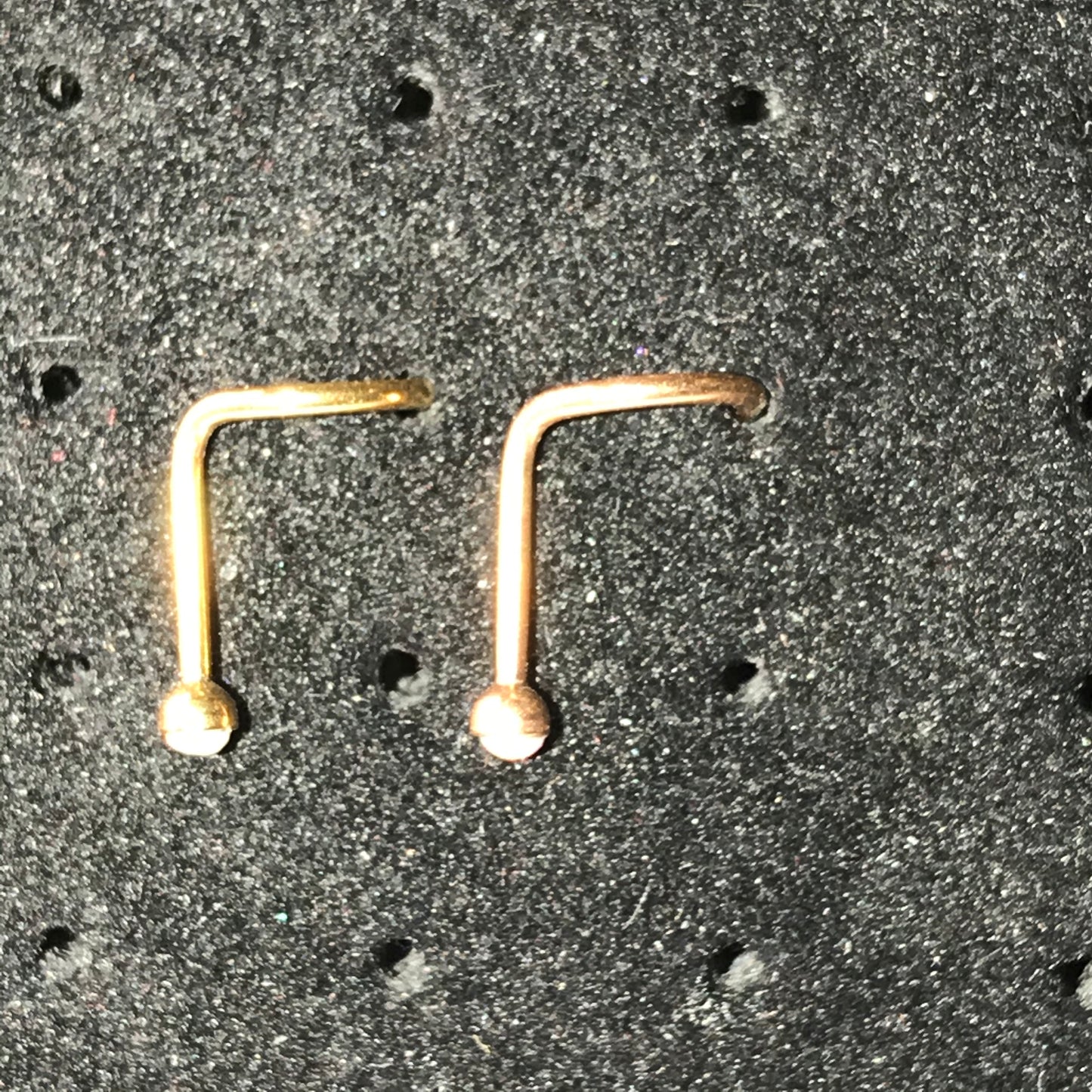 18 Ktgp and Opal 20 Gauge Curved Nose Ring