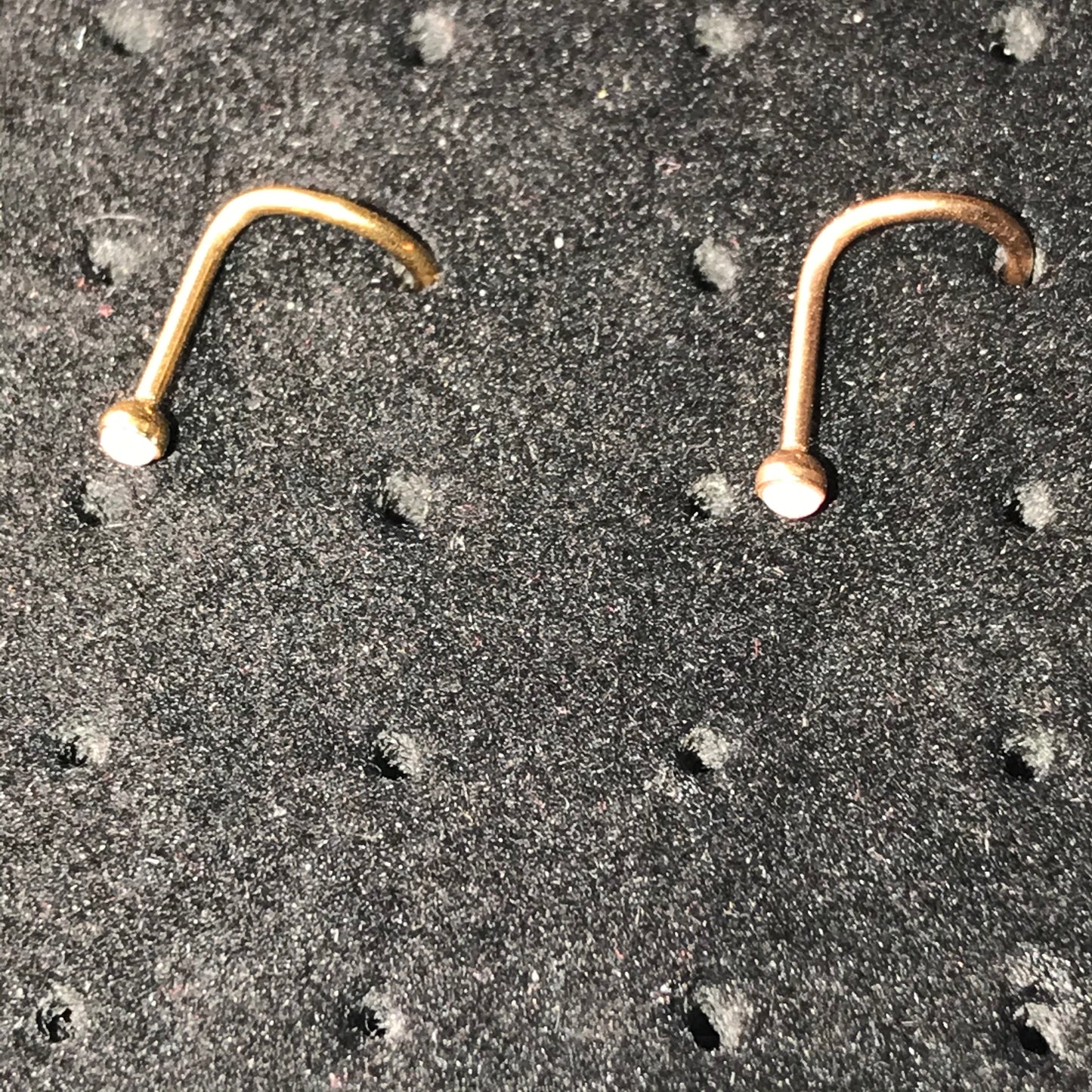 18 Ktgp and Opal 20 Gauge Curved Nose Ring