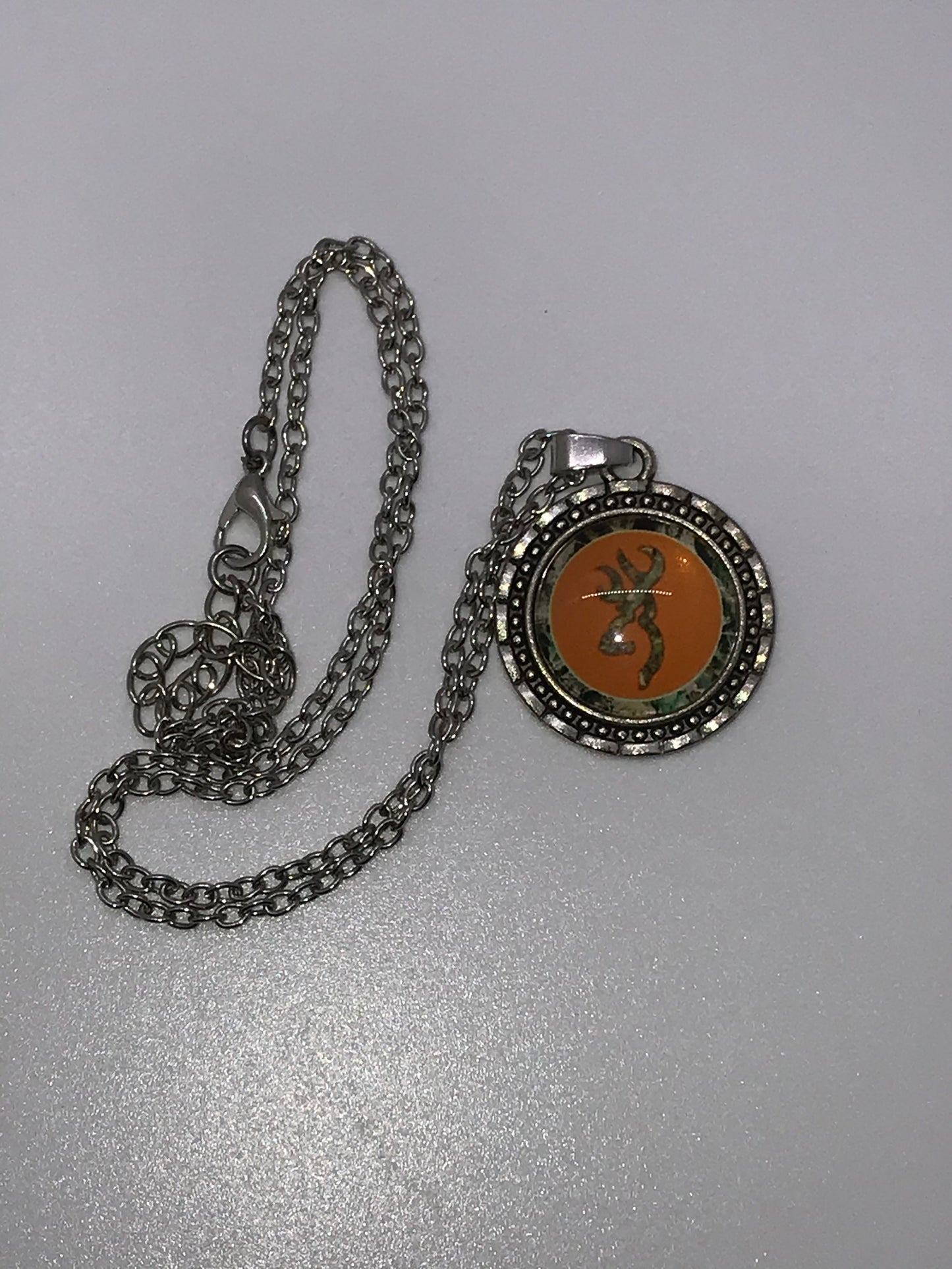 19 1/2" Orange Browning Necklace