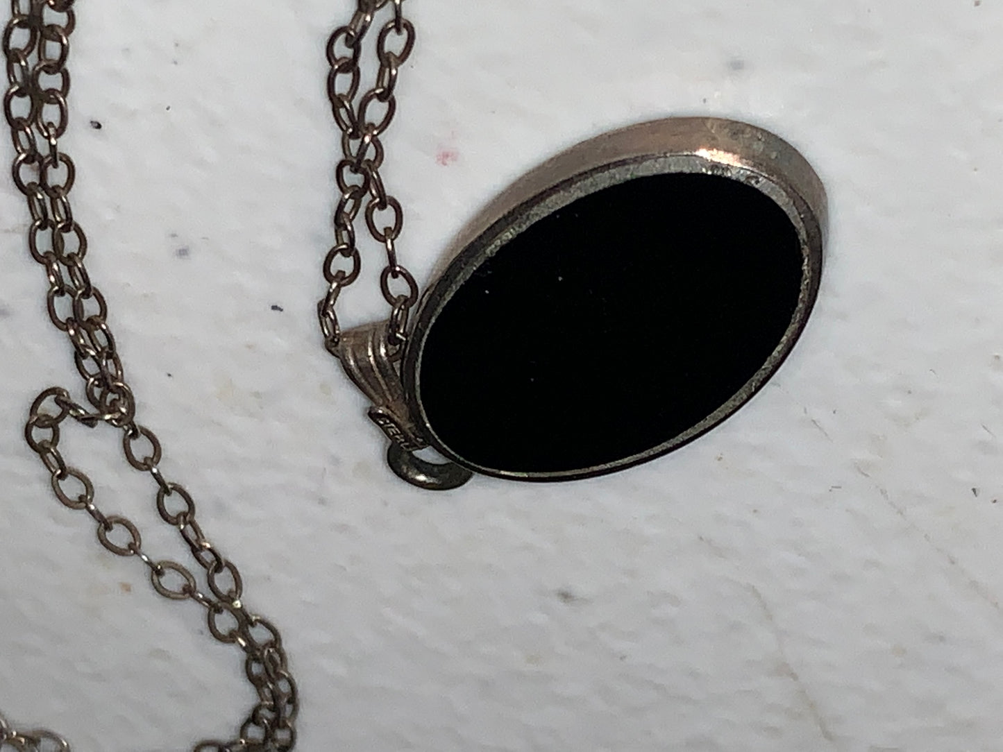 19" Vintage Cable chain with Onyx Starburst Pendant