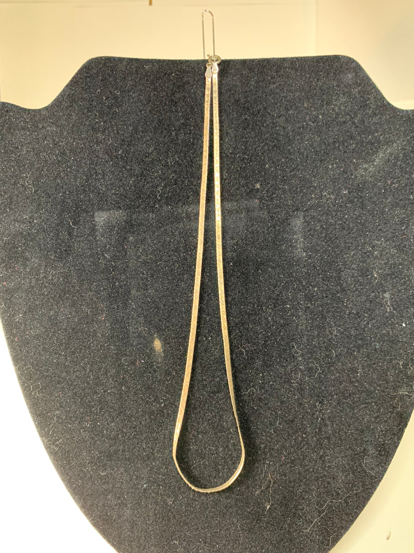 16" #1 Mom Sterling Silver Herringbone Necklace