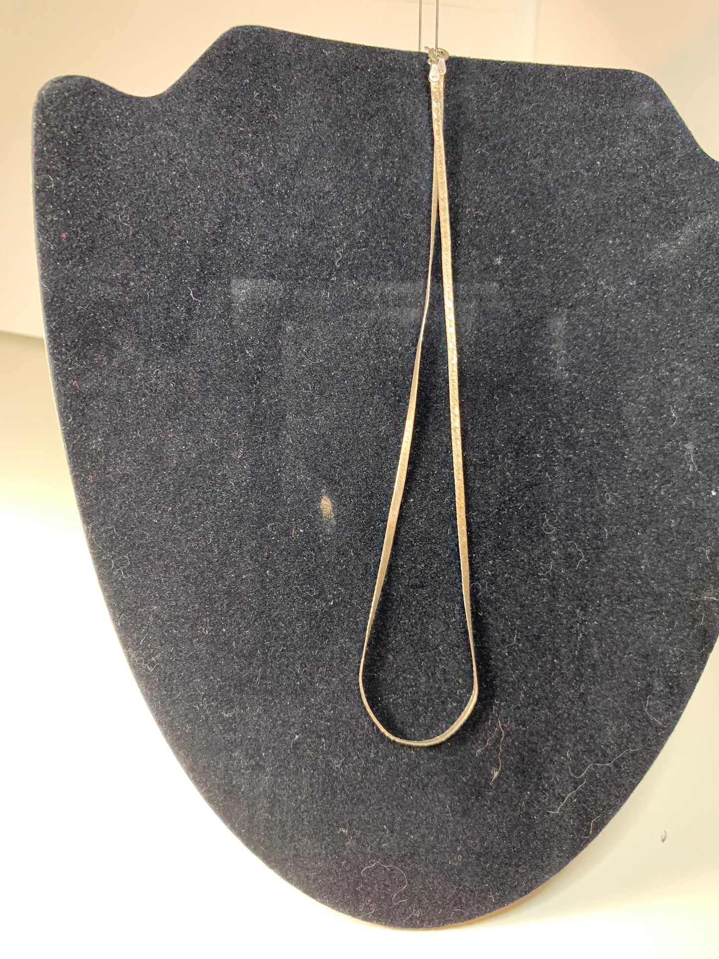 16" #1 Mom Sterling Silver Herringbone Necklace