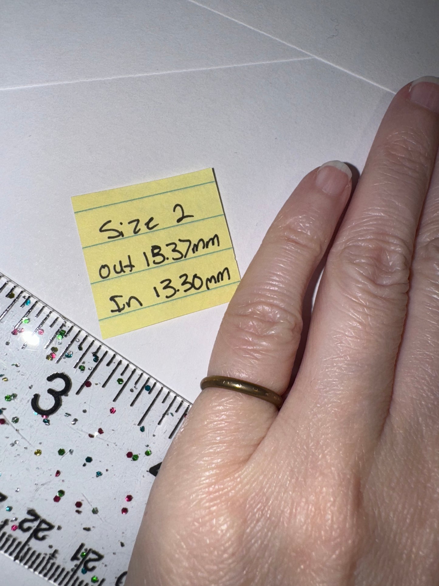 2.1mm Gold Filled Plain Band Ring, Size 2