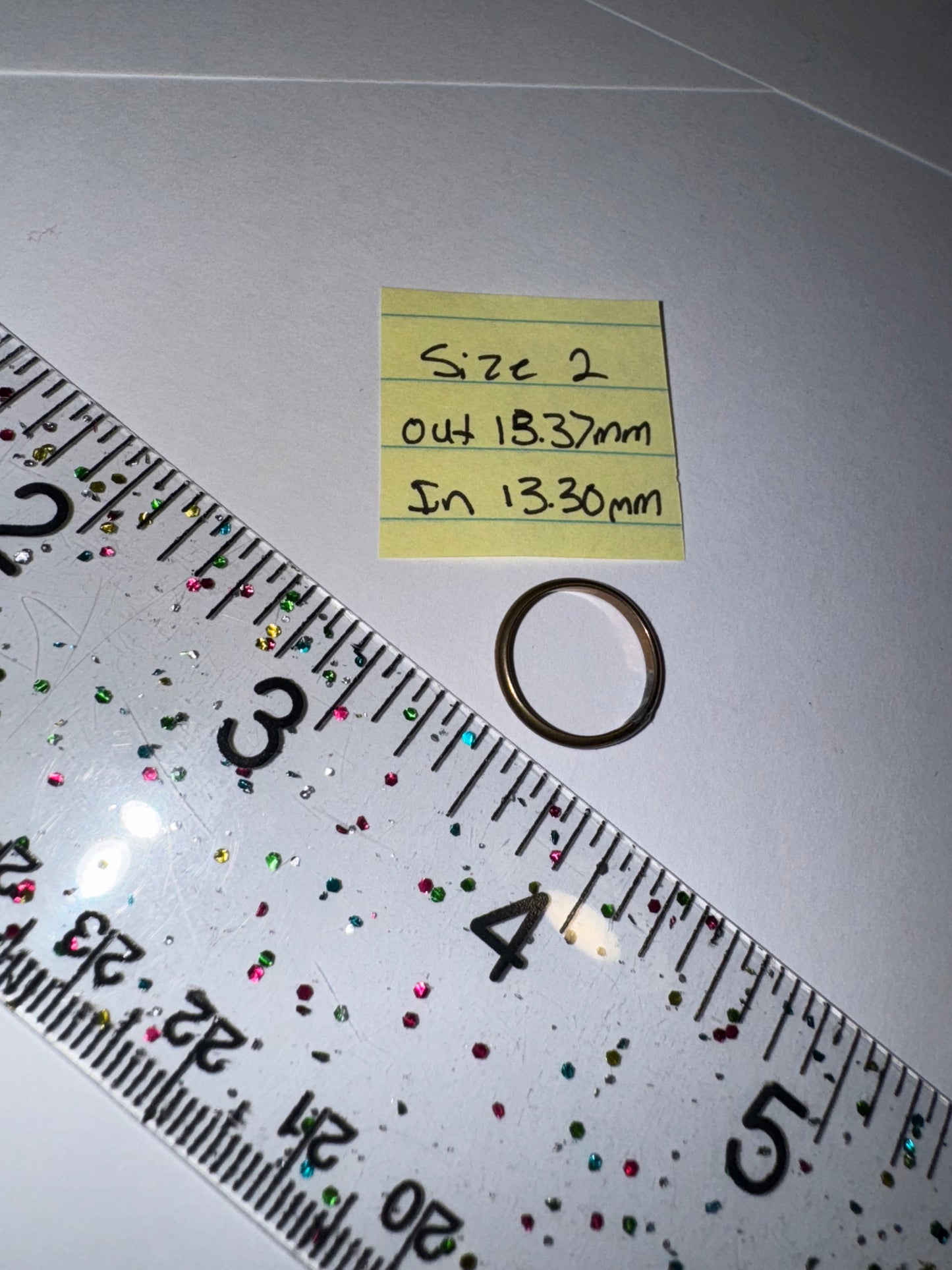 2.1mm Gold Filled Plain Band Ring, Size 2