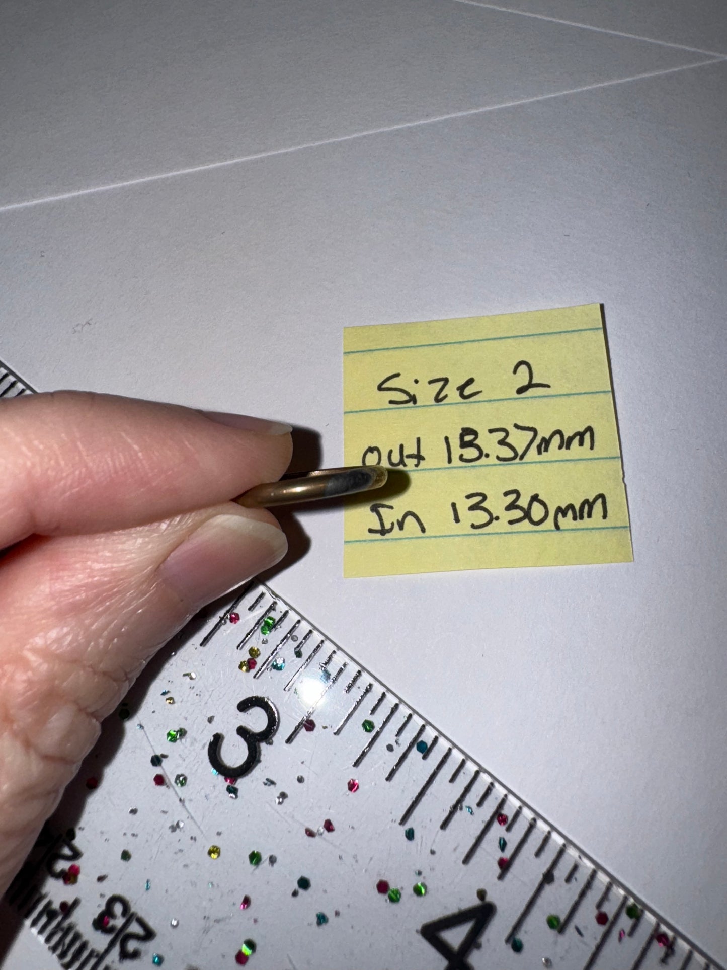2.1mm Gold Filled Plain Band Ring, Size 2