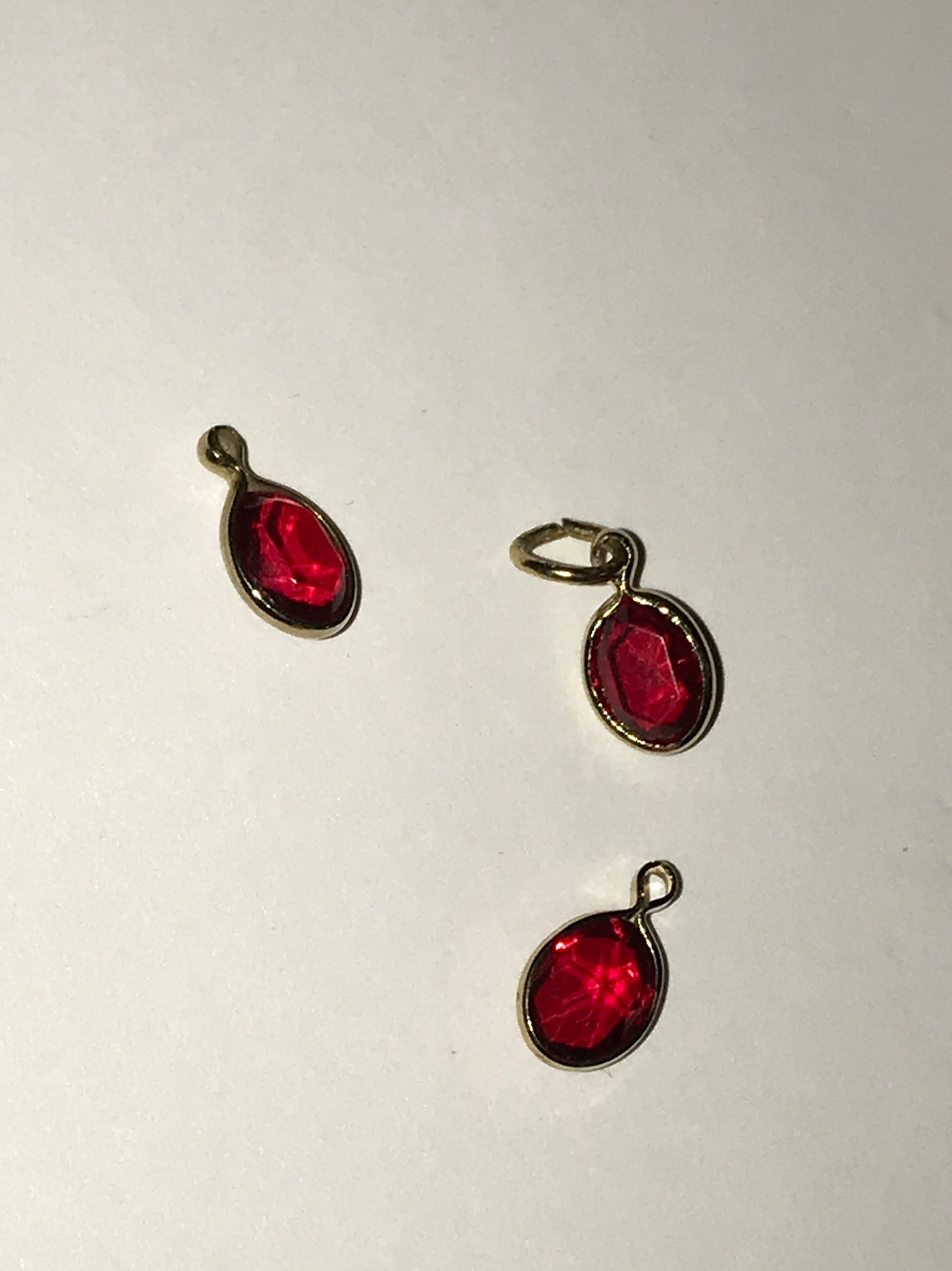 Red and Gold Drop Charms
