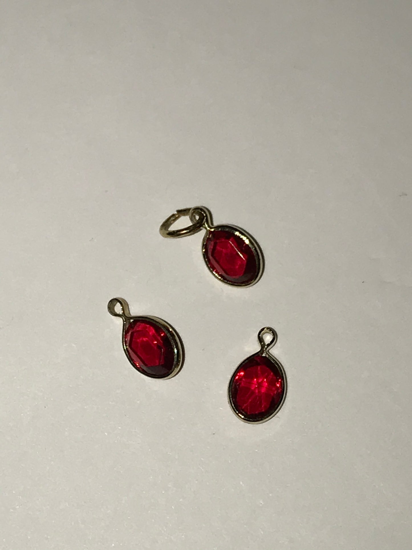 Red and Gold Drop Charms
