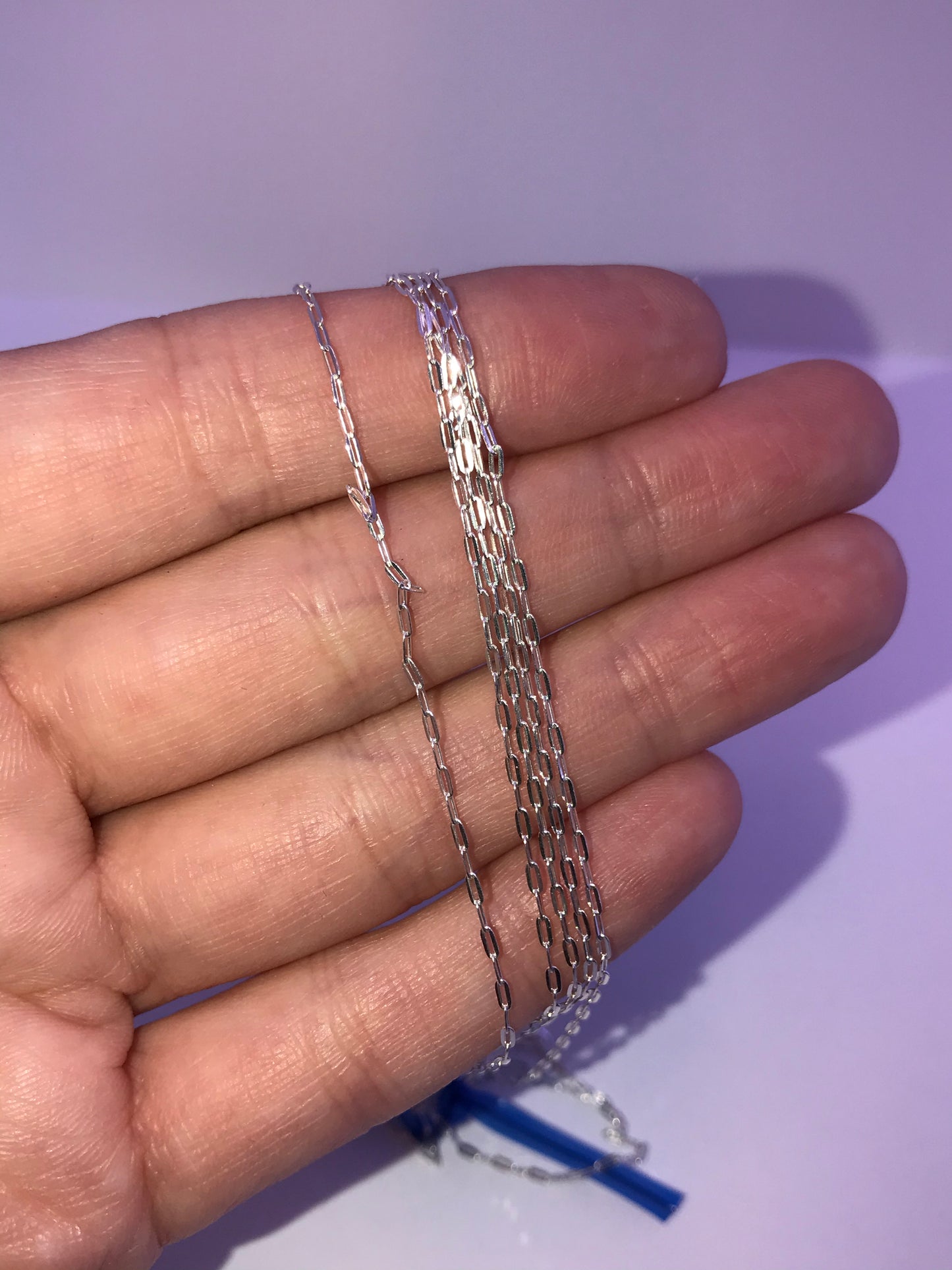 1.4 mm Oval Flat Cable Chain By the Foot, Sterling Silver