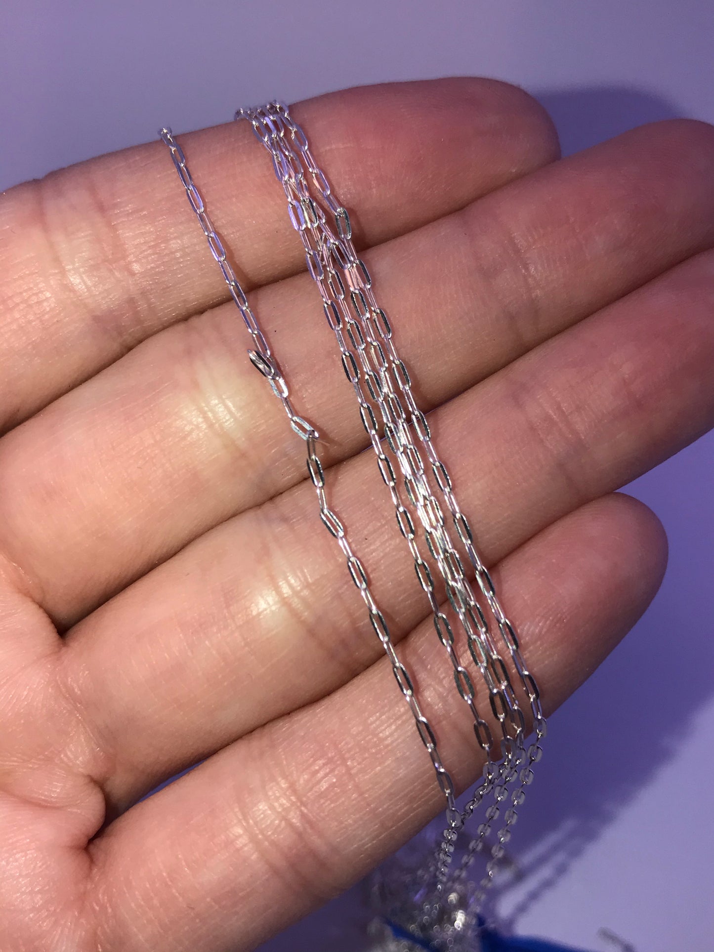 1.4 mm Oval Flat Cable Chain By the Foot, Sterling Silver