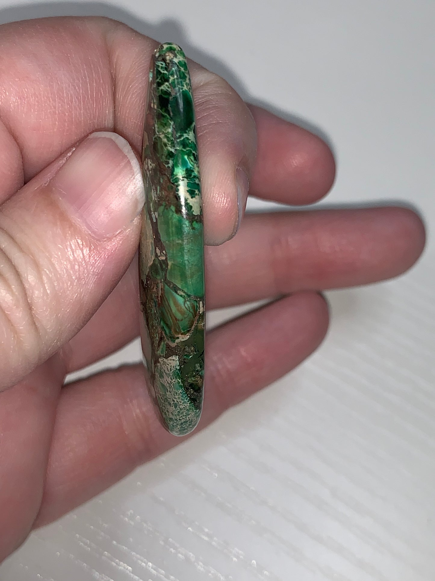 Green Sea Sediment Jasper Teardrop Focal Drop