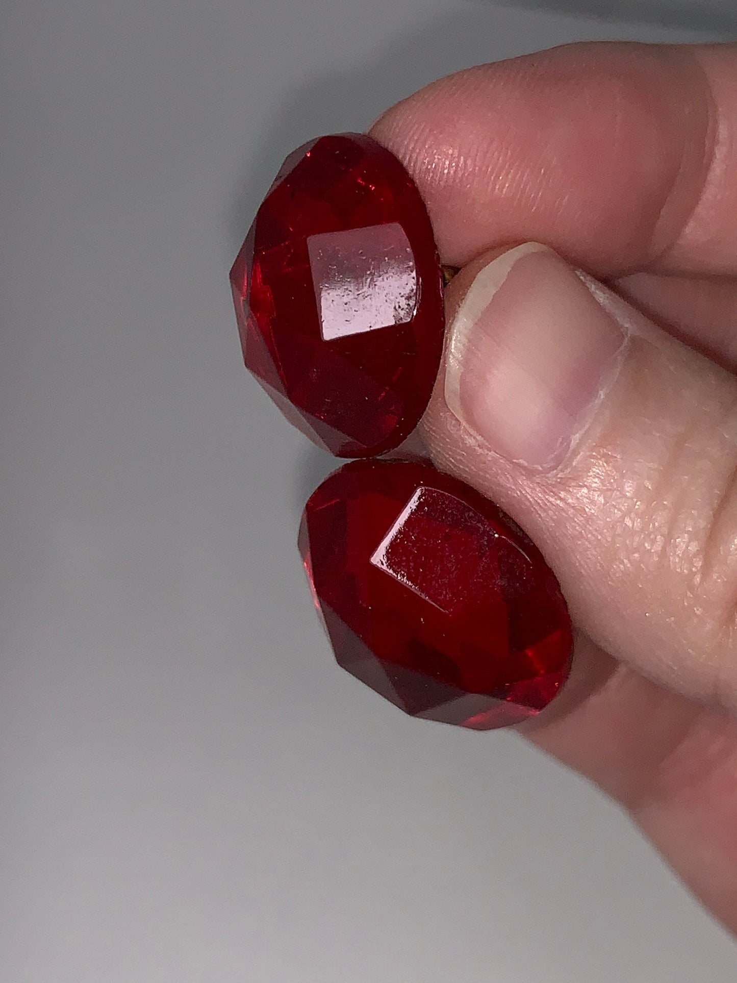 Round Red Costume Post Earrings