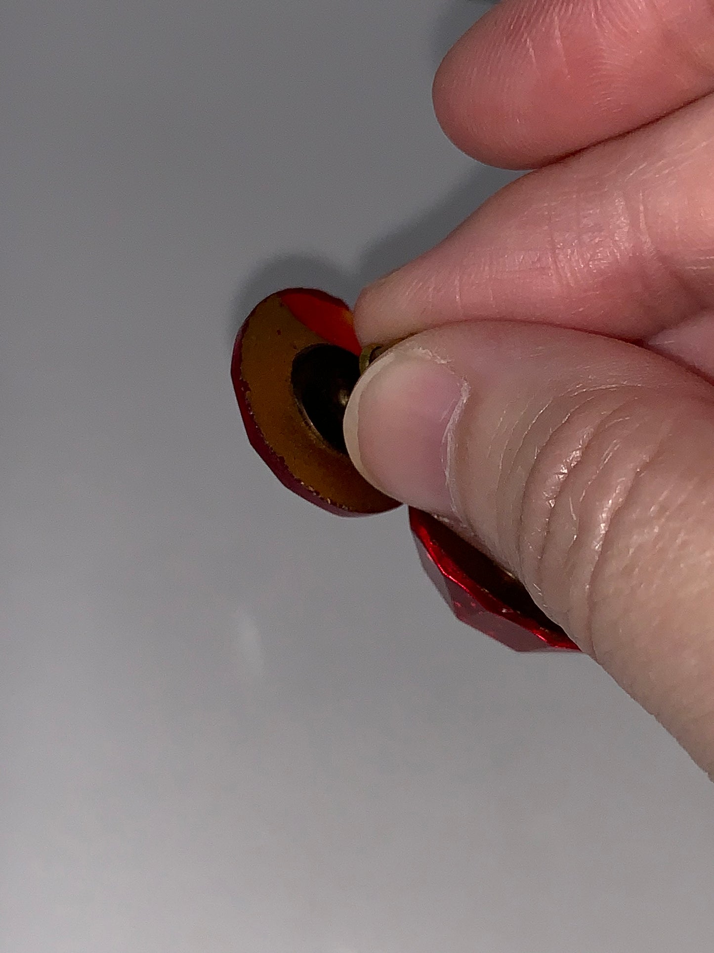 Round Red Costume Post Earrings