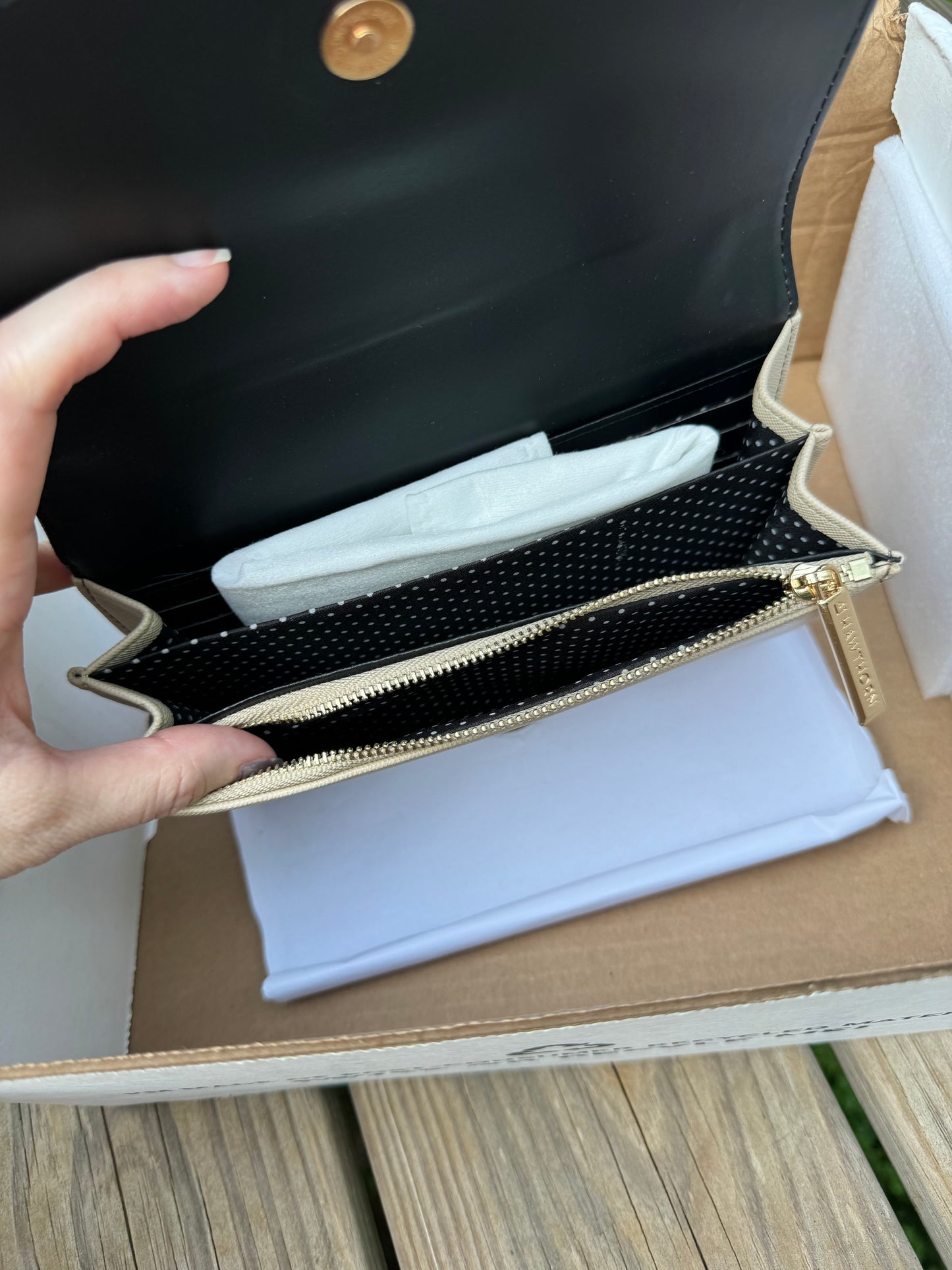 41 Hawthorn Jasmine Wallet Crossbody in Beige