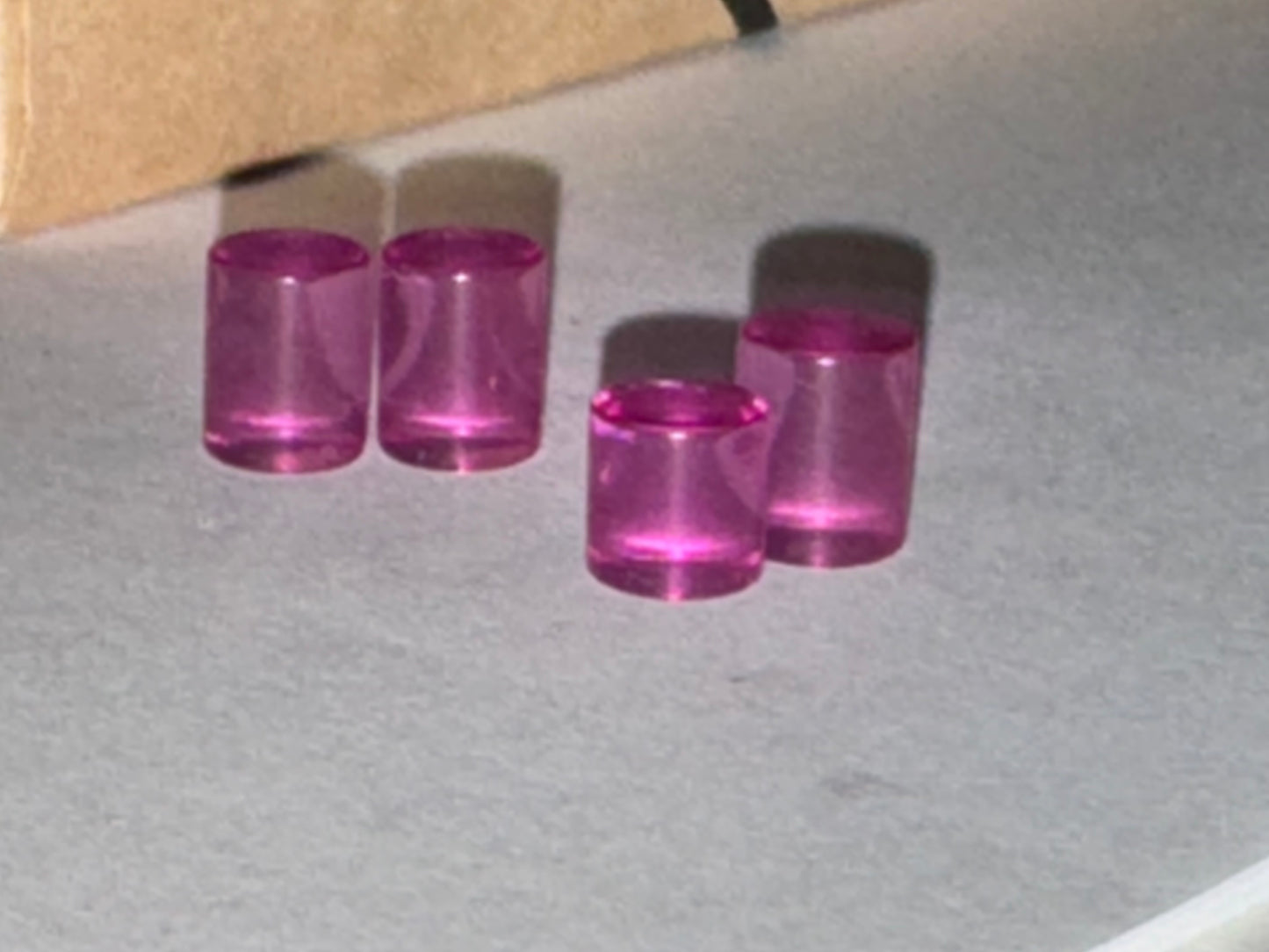 Purple 0 Gauge Uv Acrylic Straight Plugs