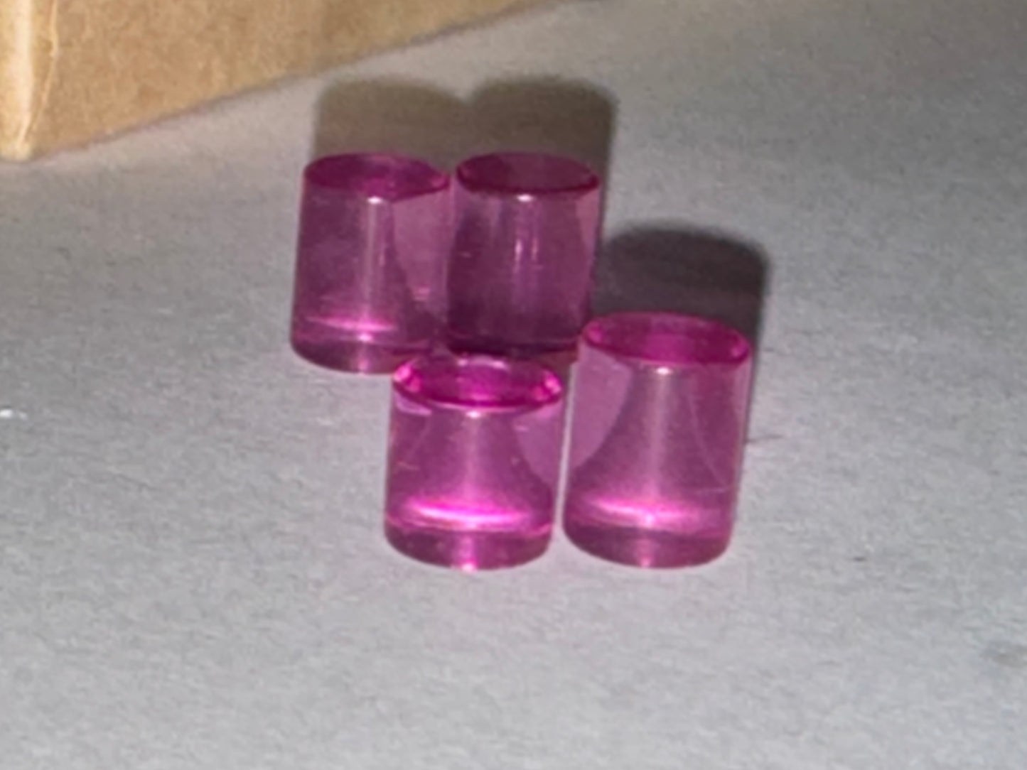 Purple 0 Gauge Uv Acrylic Straight Plugs