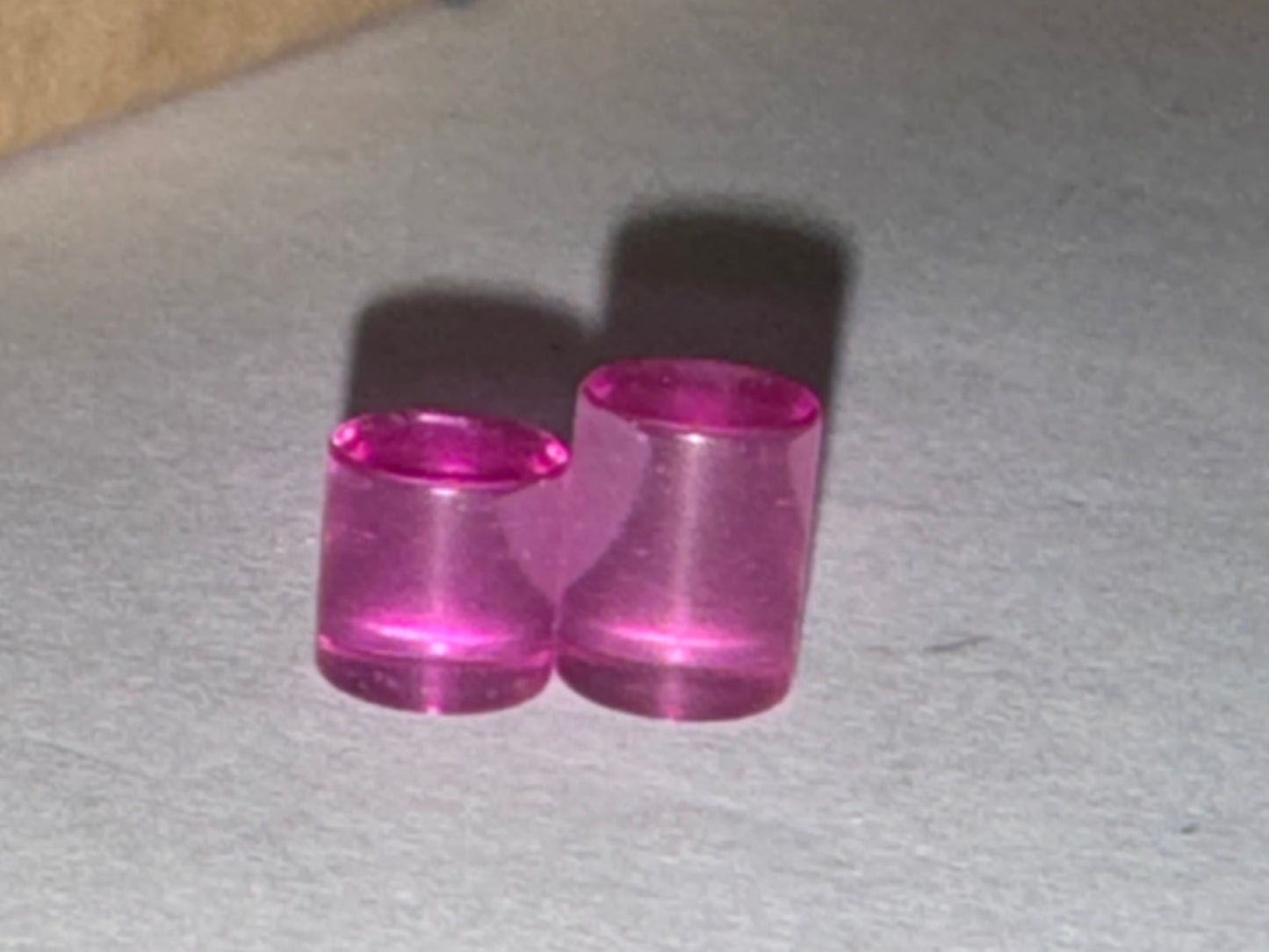 Purple 0 Gauge Uv Acrylic Straight Plugs