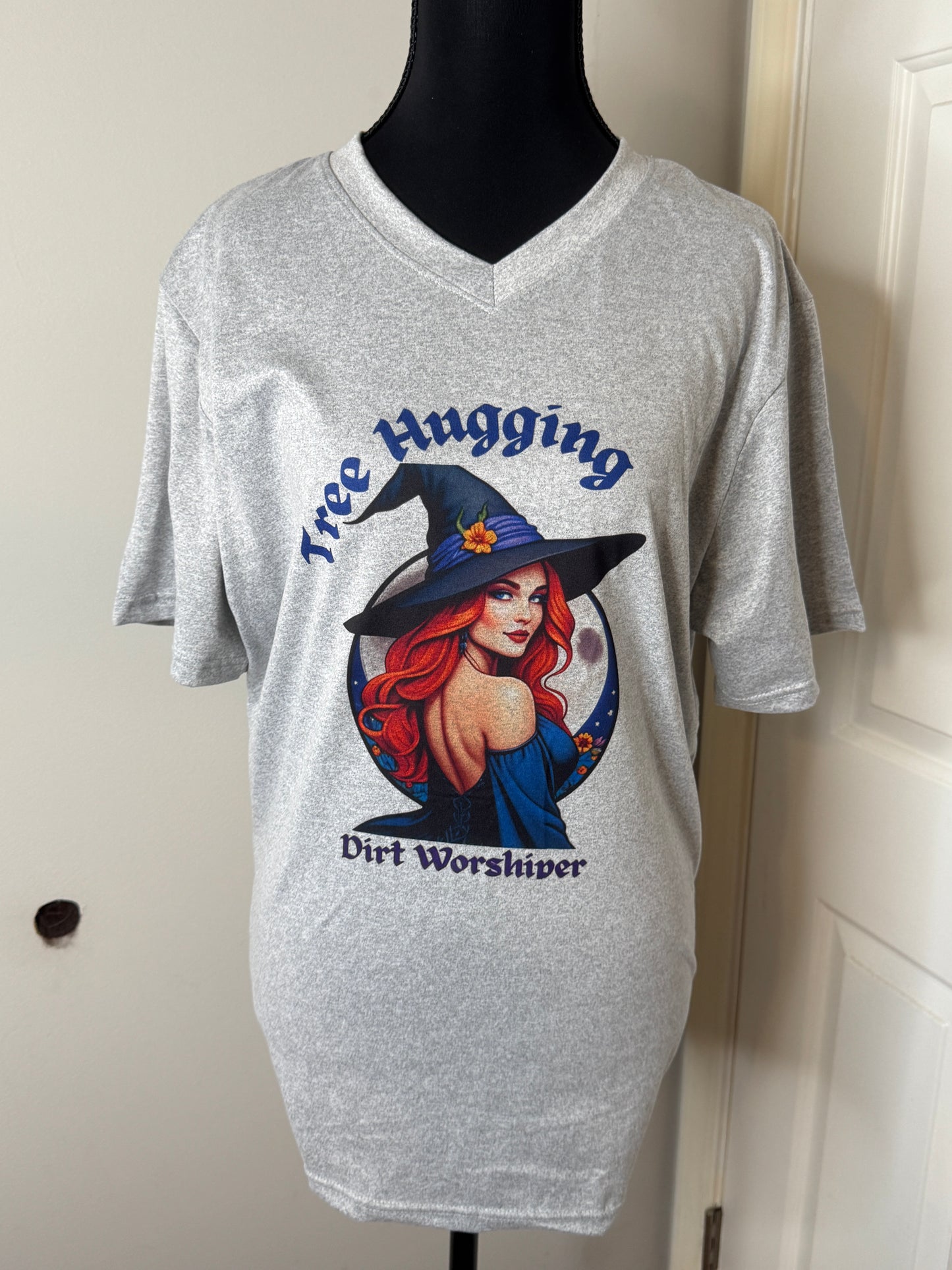 Tree Hugging Dirt Worshiper V-Neck T-shirt