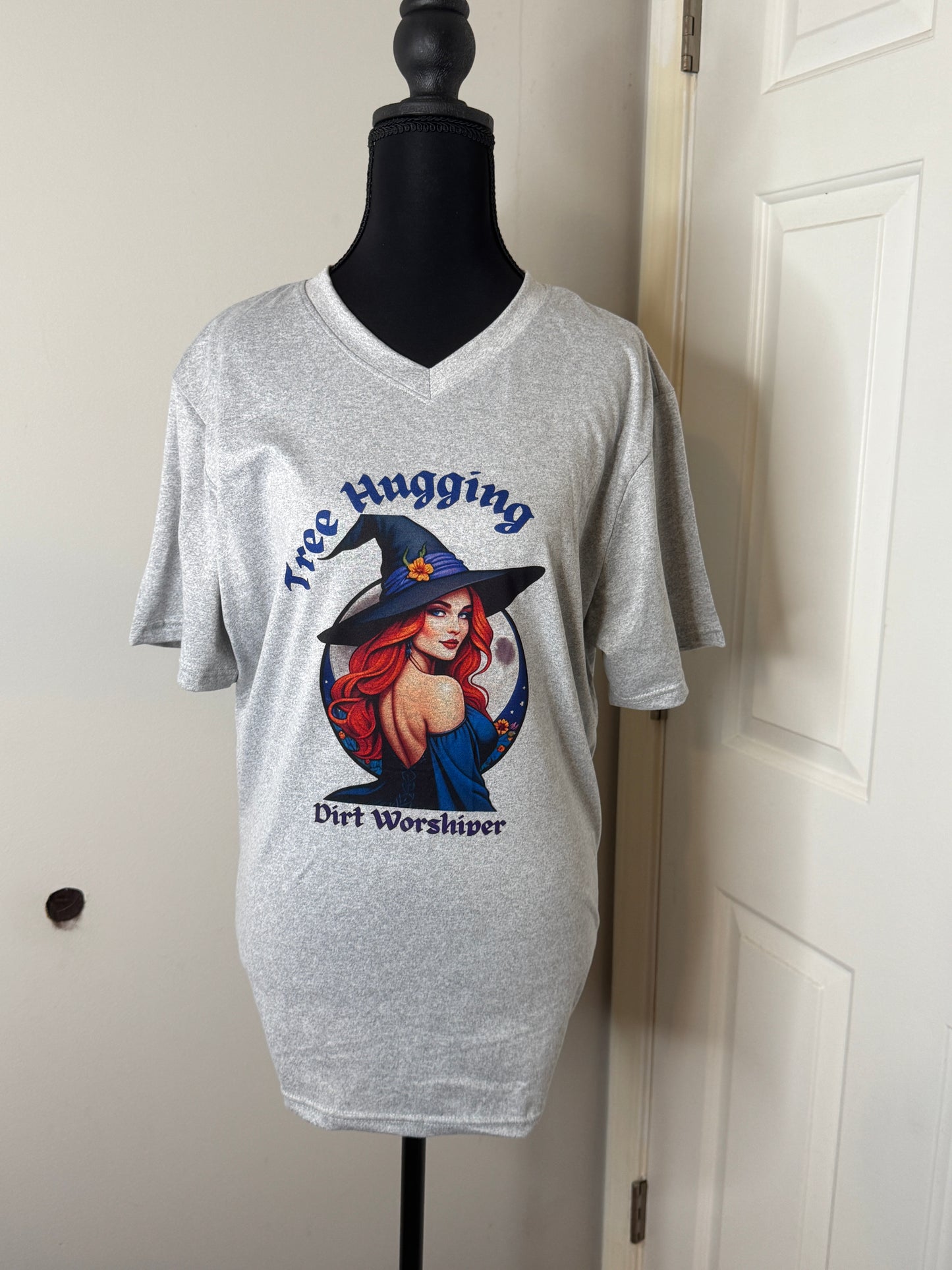 Tree Hugging Dirt Worshiper V-Neck T-shirt