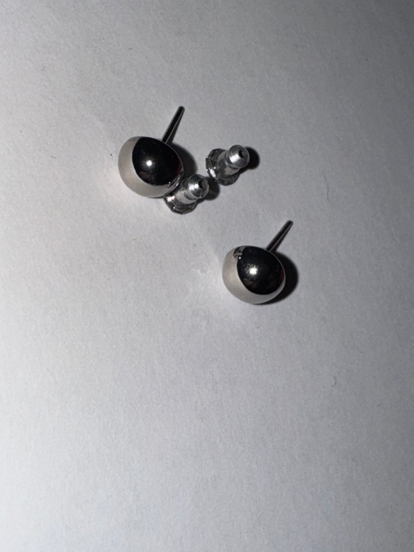 Silver Round Post Earrings
